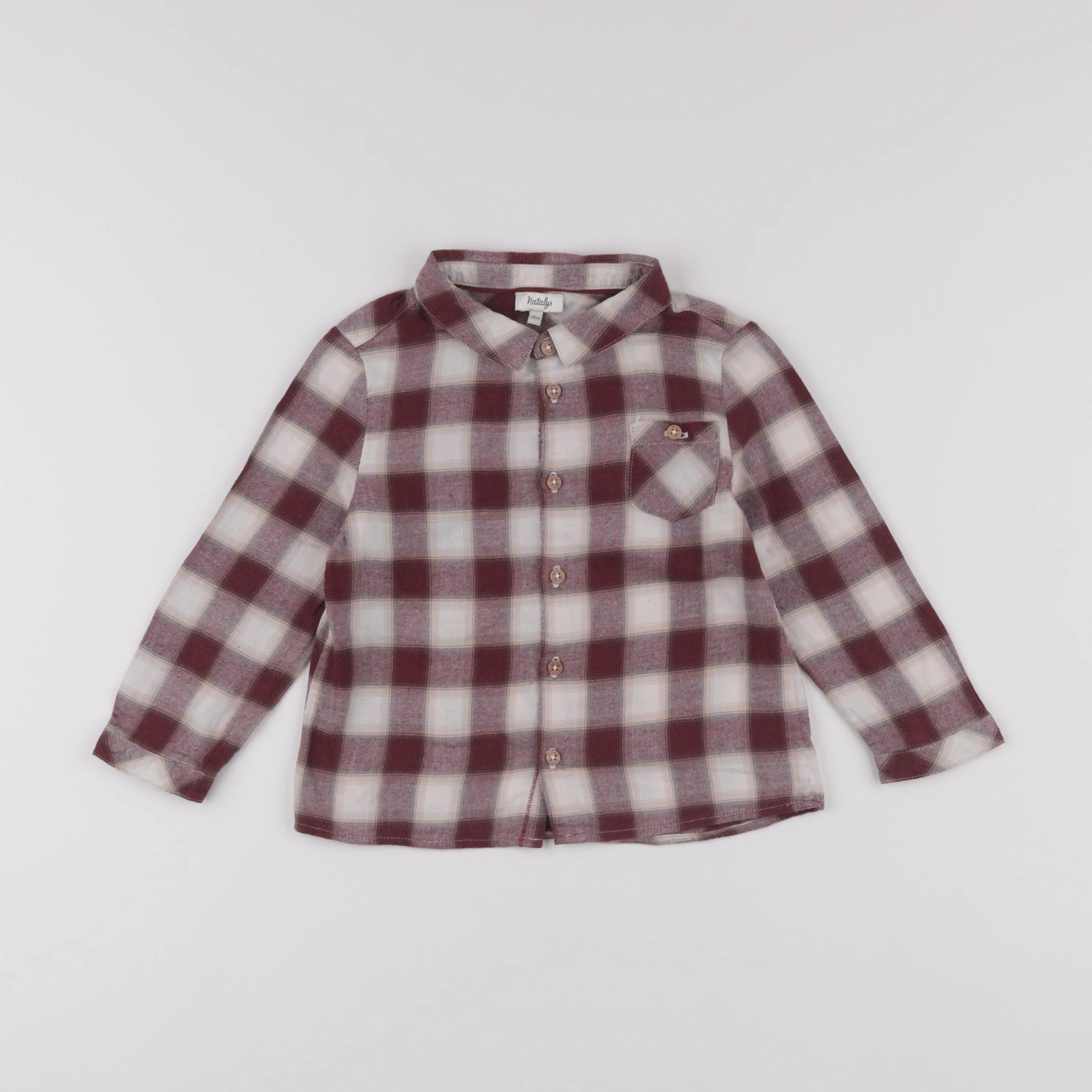 Natalys - chemise rouge - 3 ans