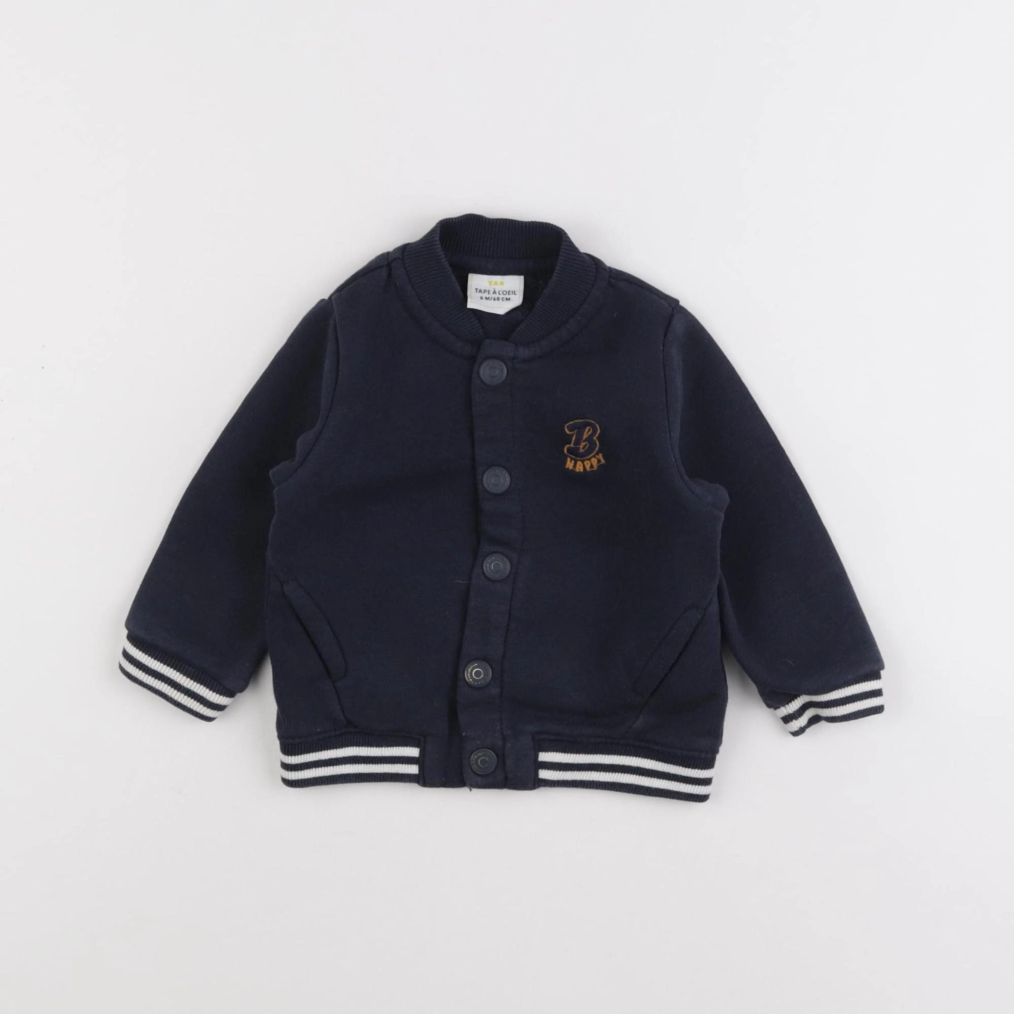 Tape à l'oeil - sweat bleu - 6 mois