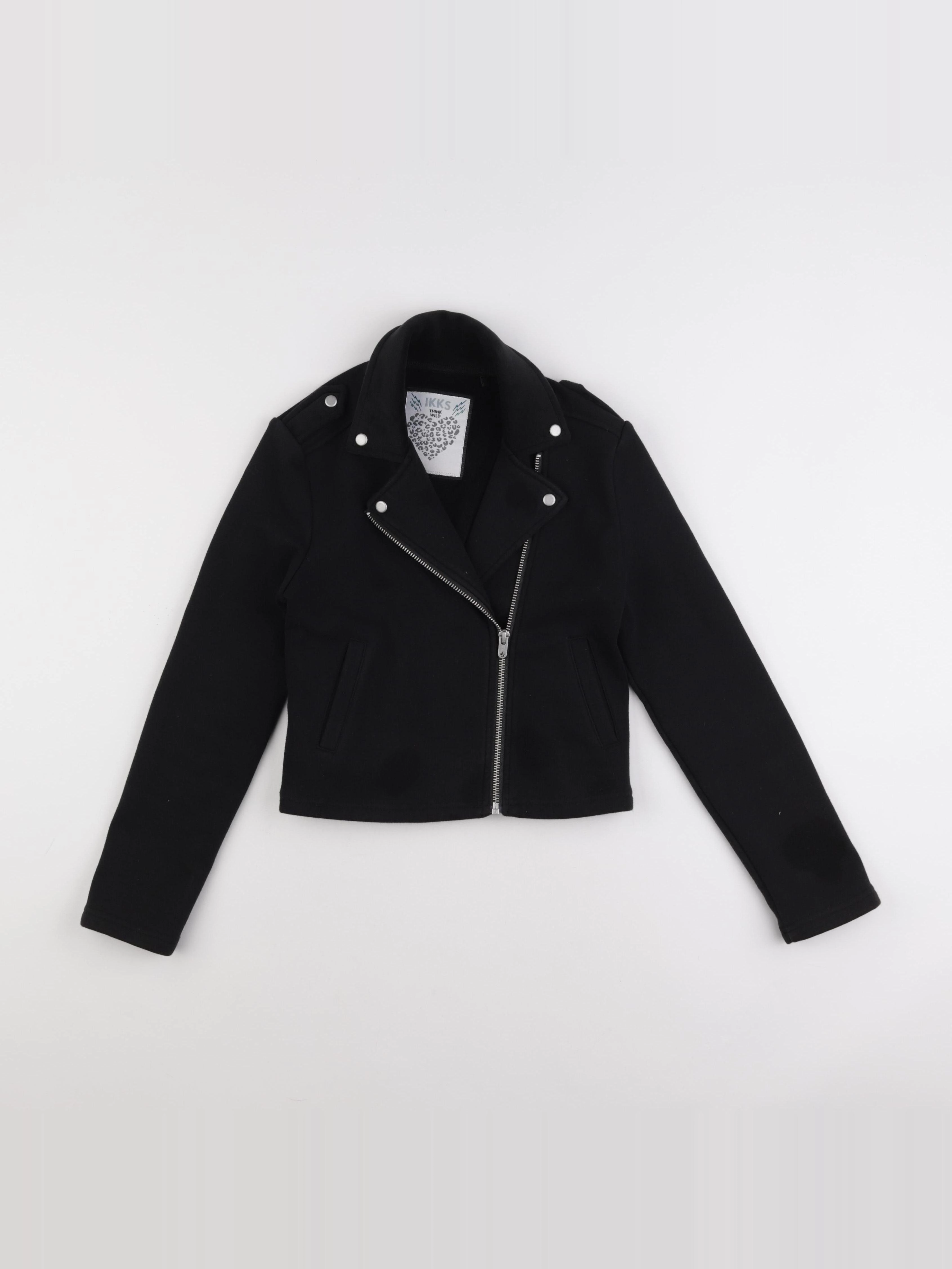 IKKS - veste imprimé au dos noir - 10 ans
