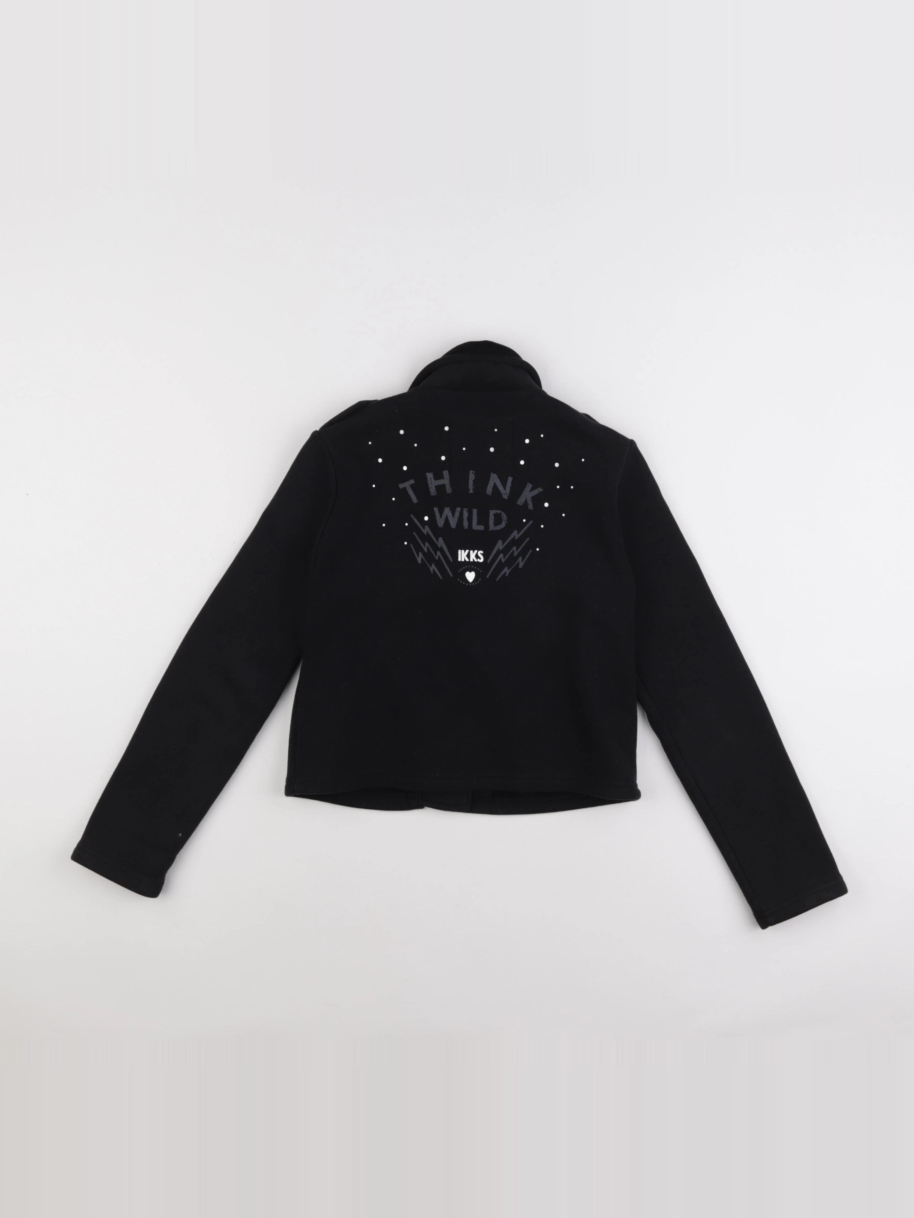 IKKS - veste imprimé au dos noir - 10 ans