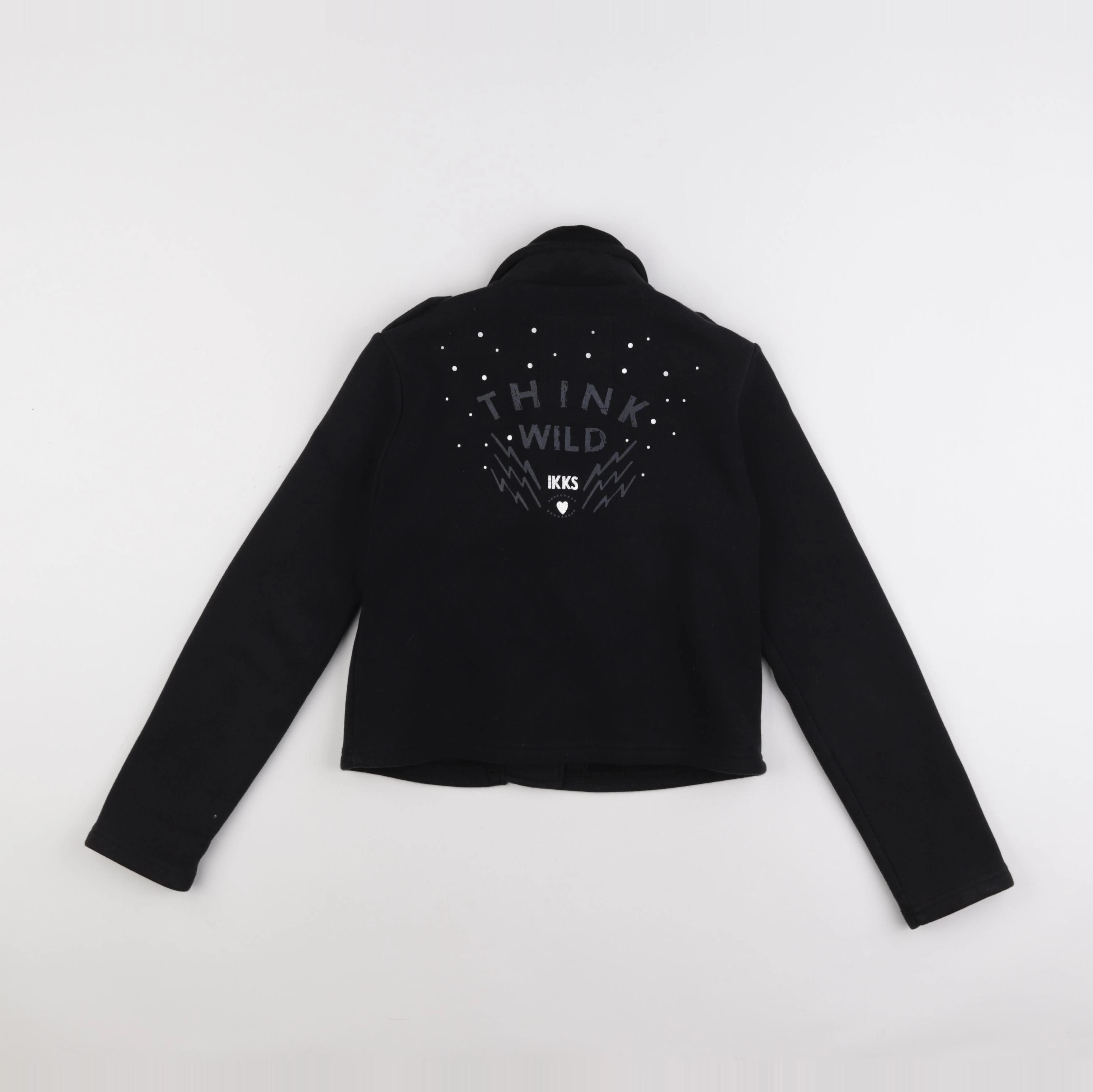IKKS - veste imprimé au dos noir - 10 ans