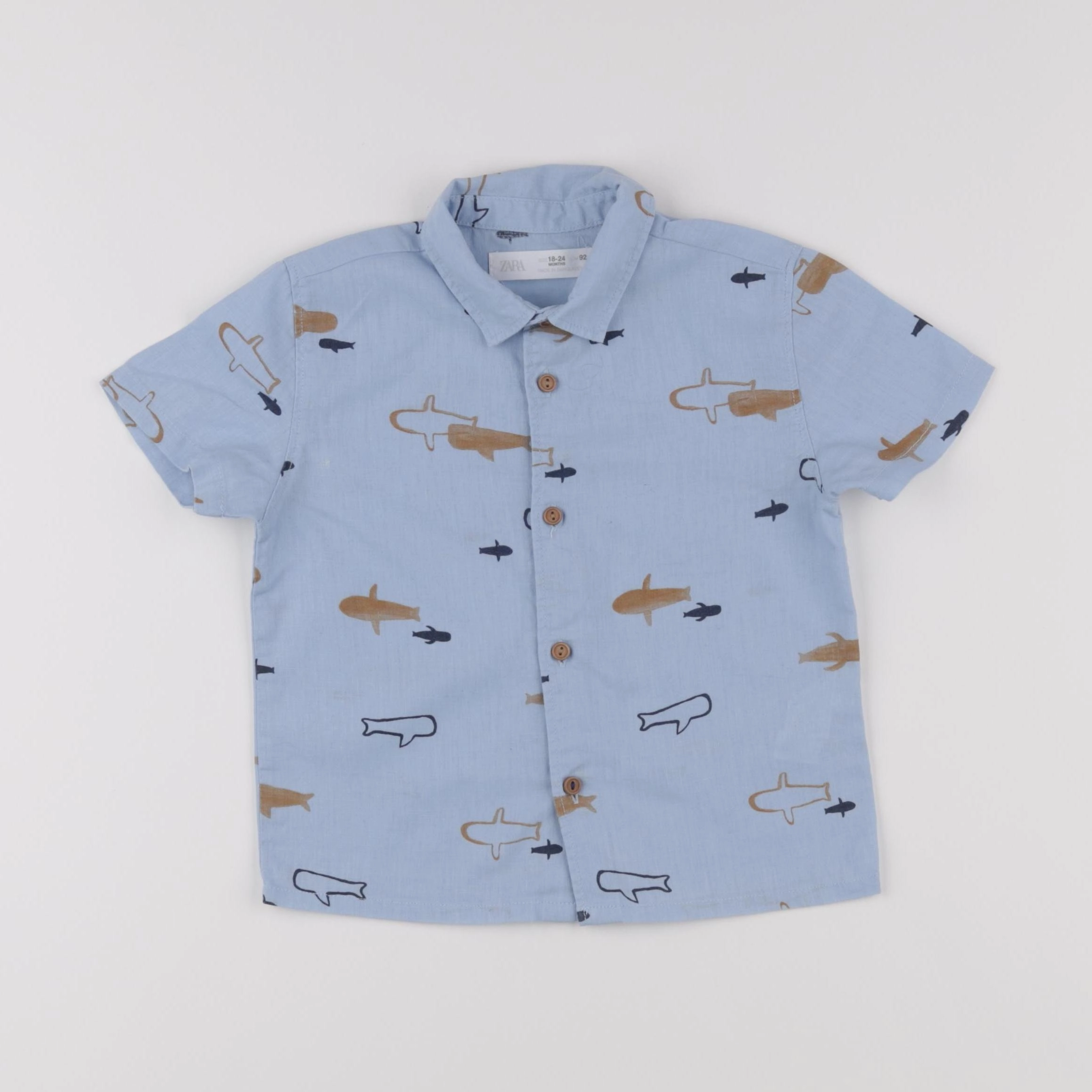 Zara - chemise bleu - 18/24 mois