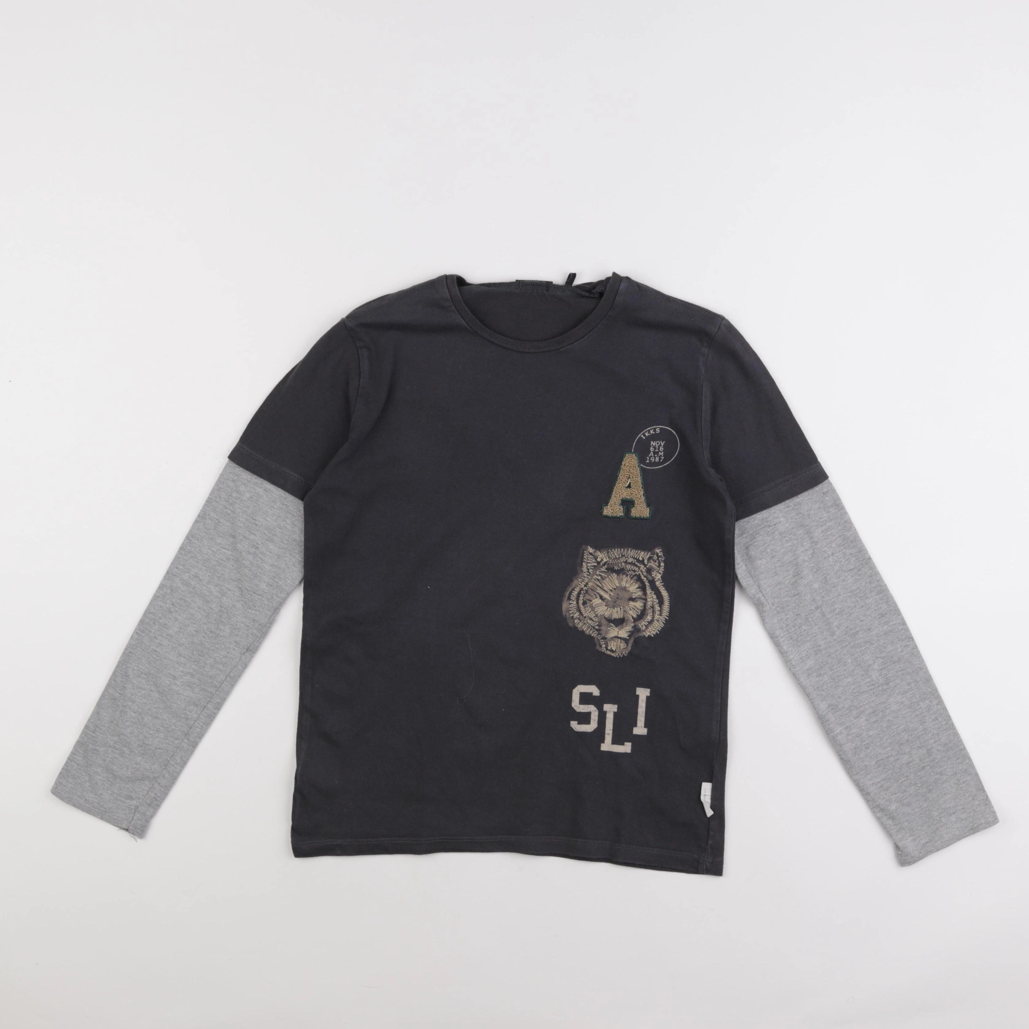 IKKS - tee-shirt gris - 10 ans
