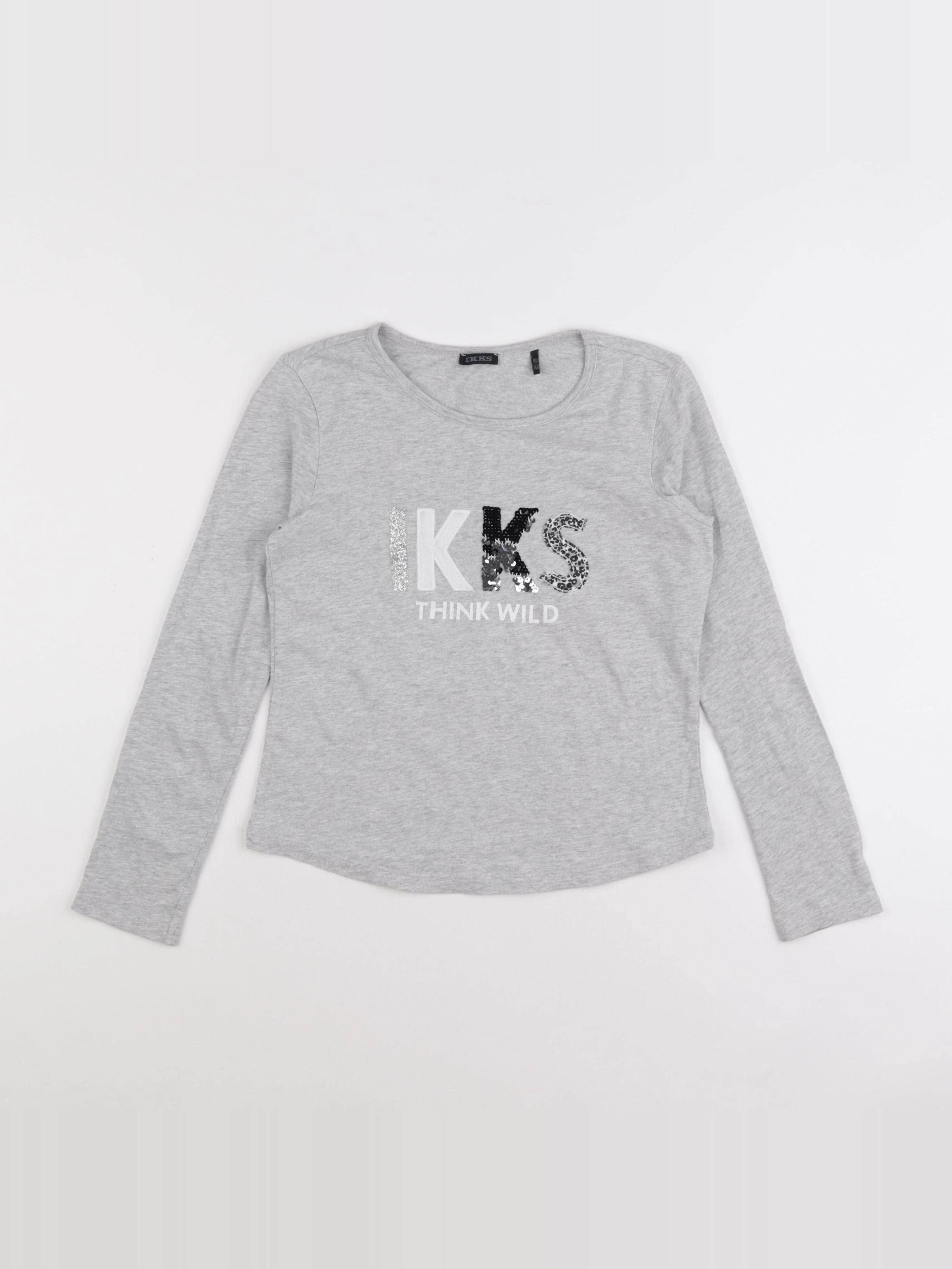 IKKS - tee-shirt gris - 10 ans