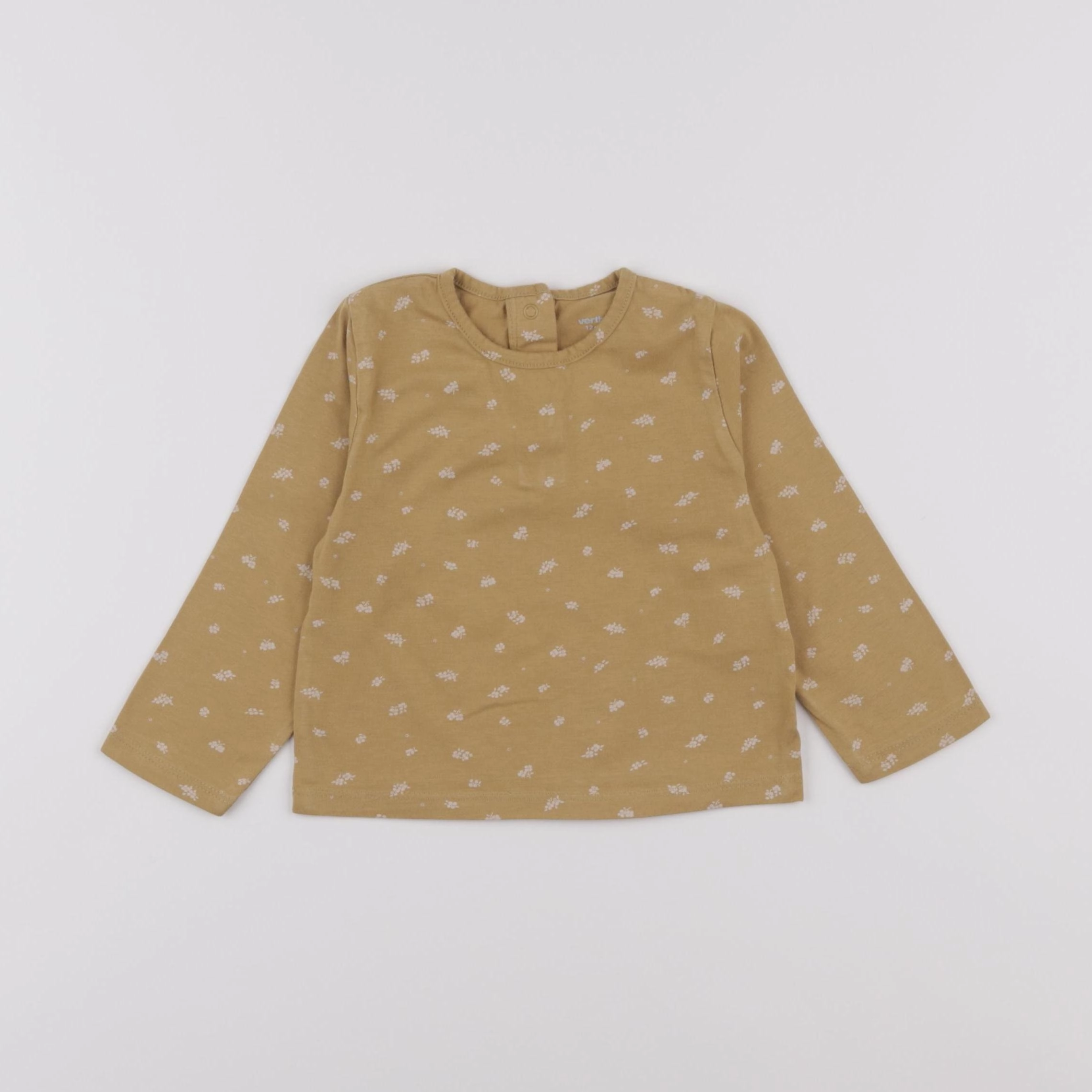 Vertbaudet - tee-shirt jaune - 12 mois