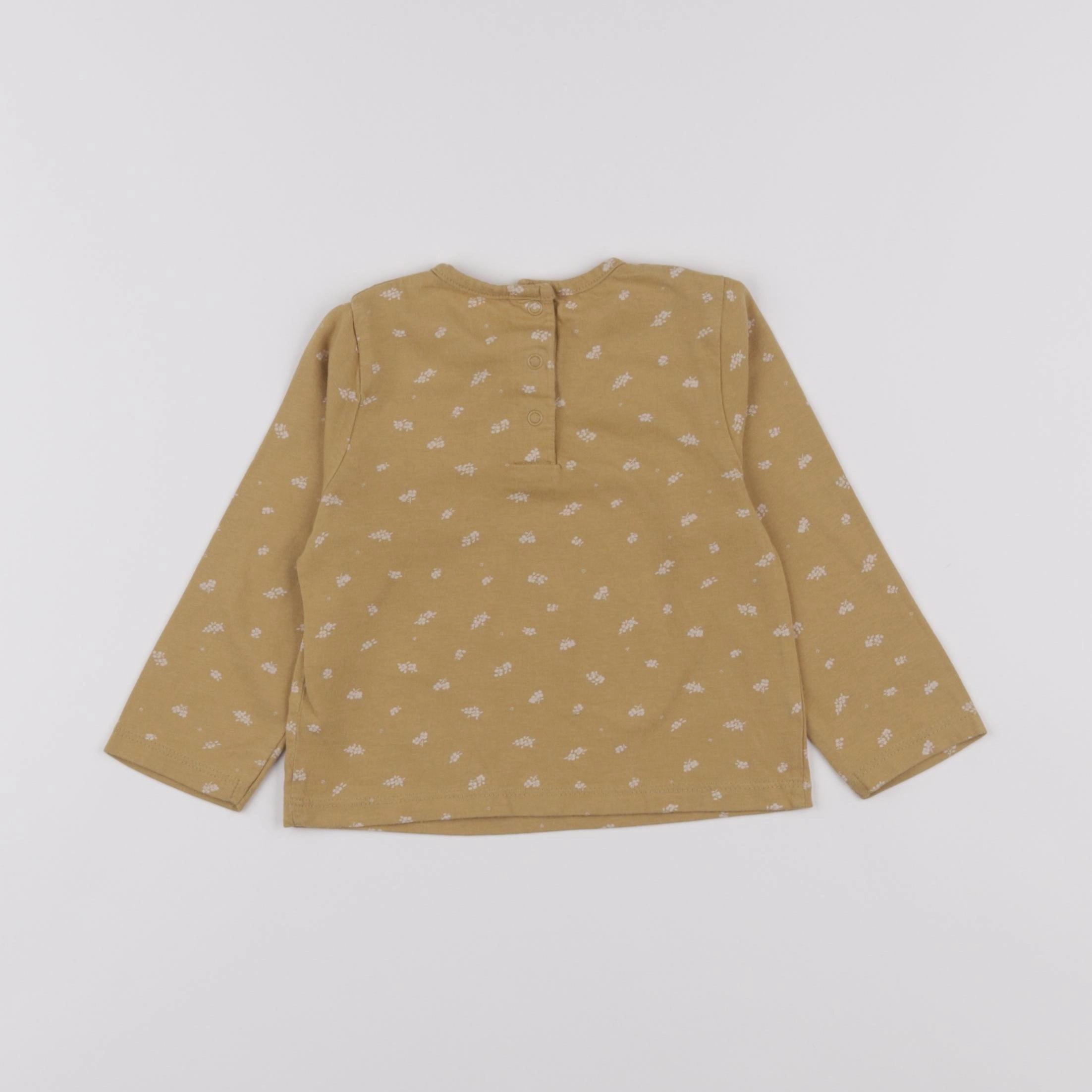 Vertbaudet - tee-shirt jaune - 12 mois