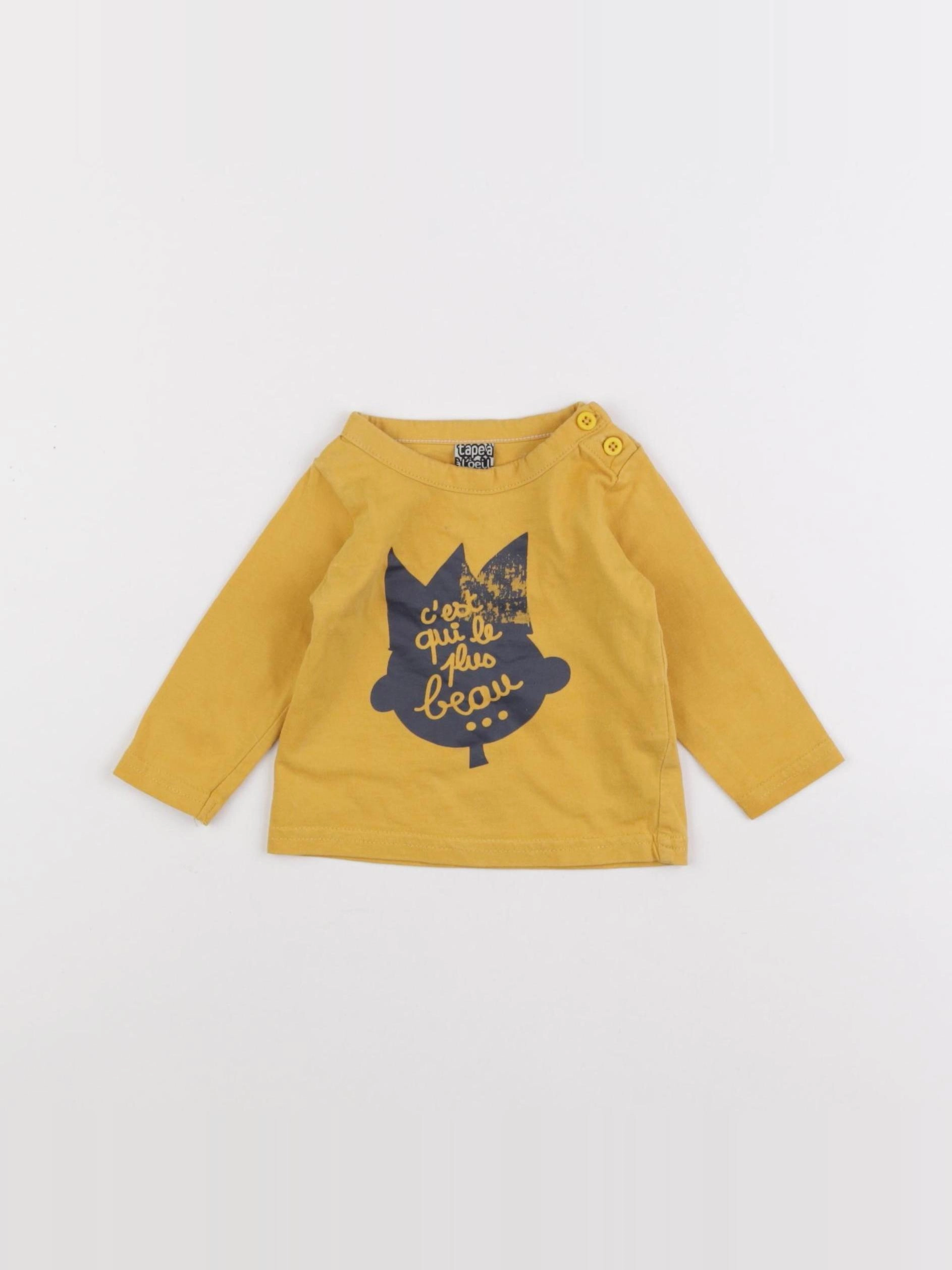 Tape à l'oeil - tee-shirt jaune - 3 mois