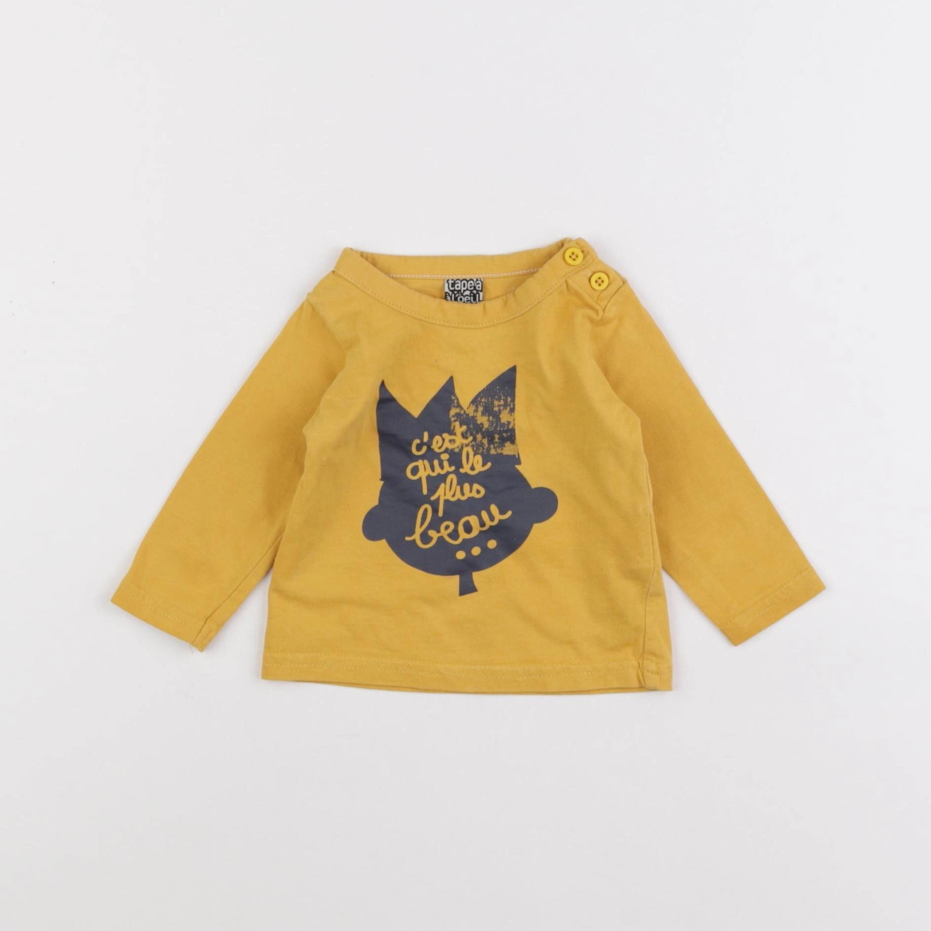 Tape à l'oeil - tee-shirt jaune - 3 mois