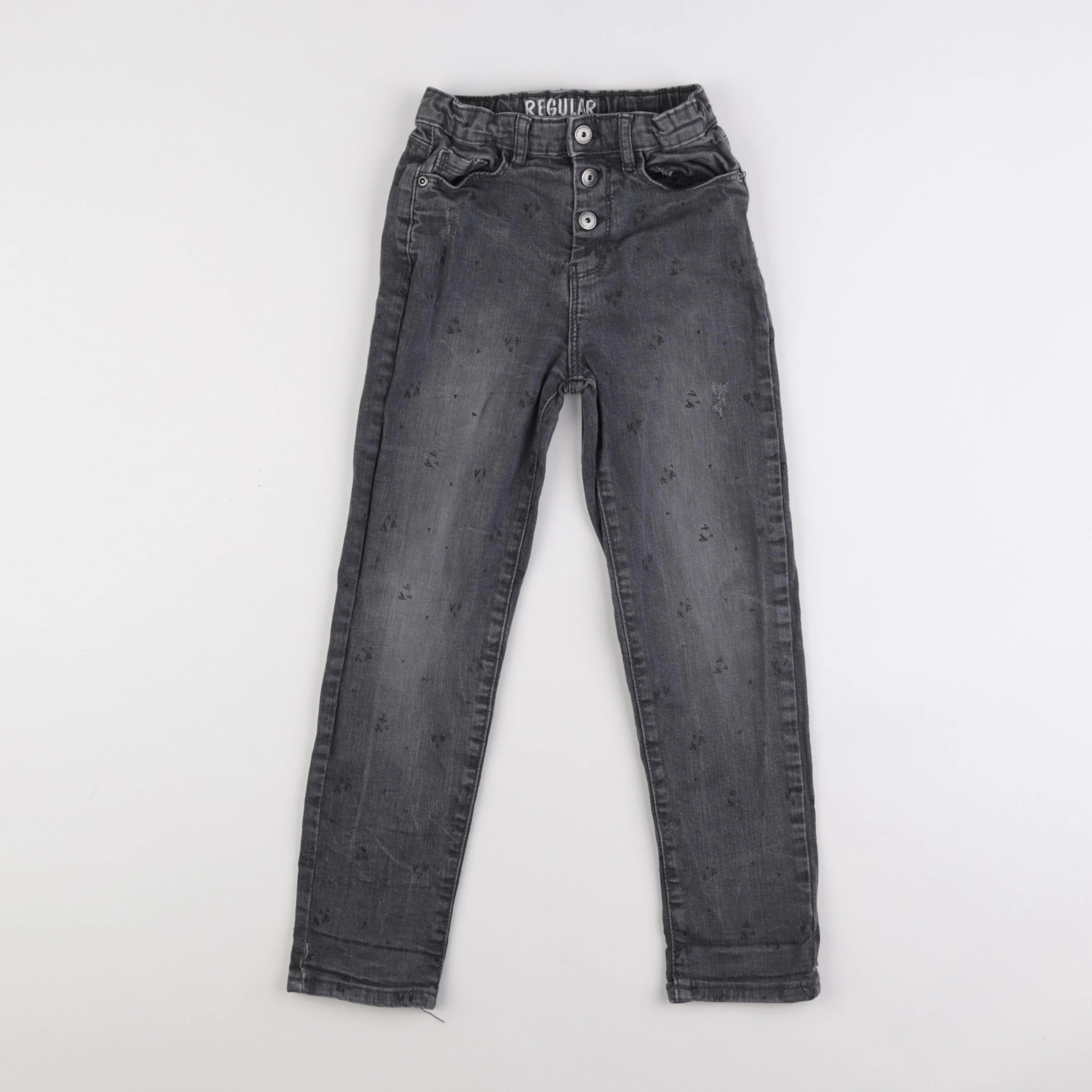 Vertbaudet - jean gris - 8 ans