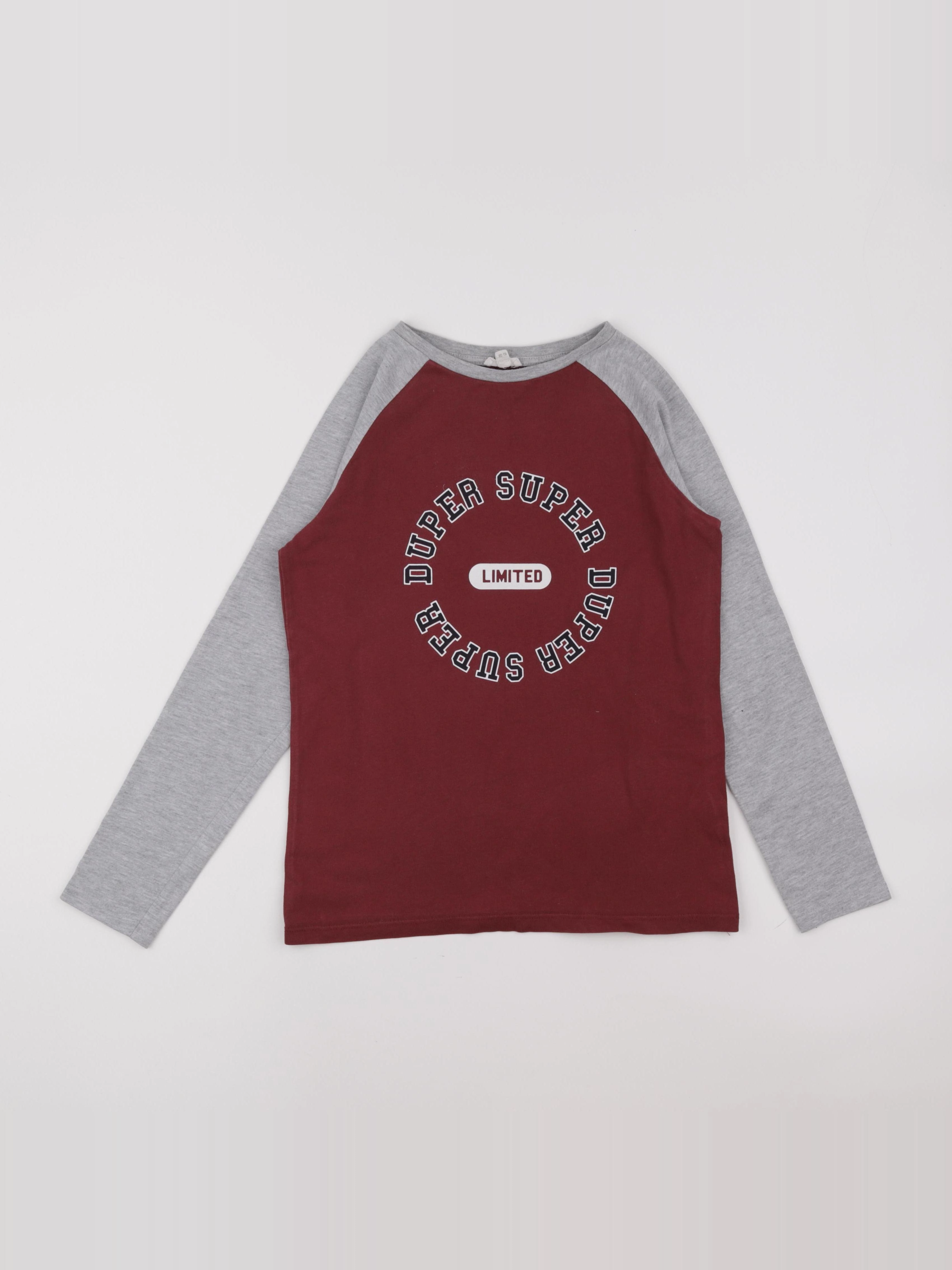 Little Cigogne - tee-shirt gris, rouge - 12 ans
