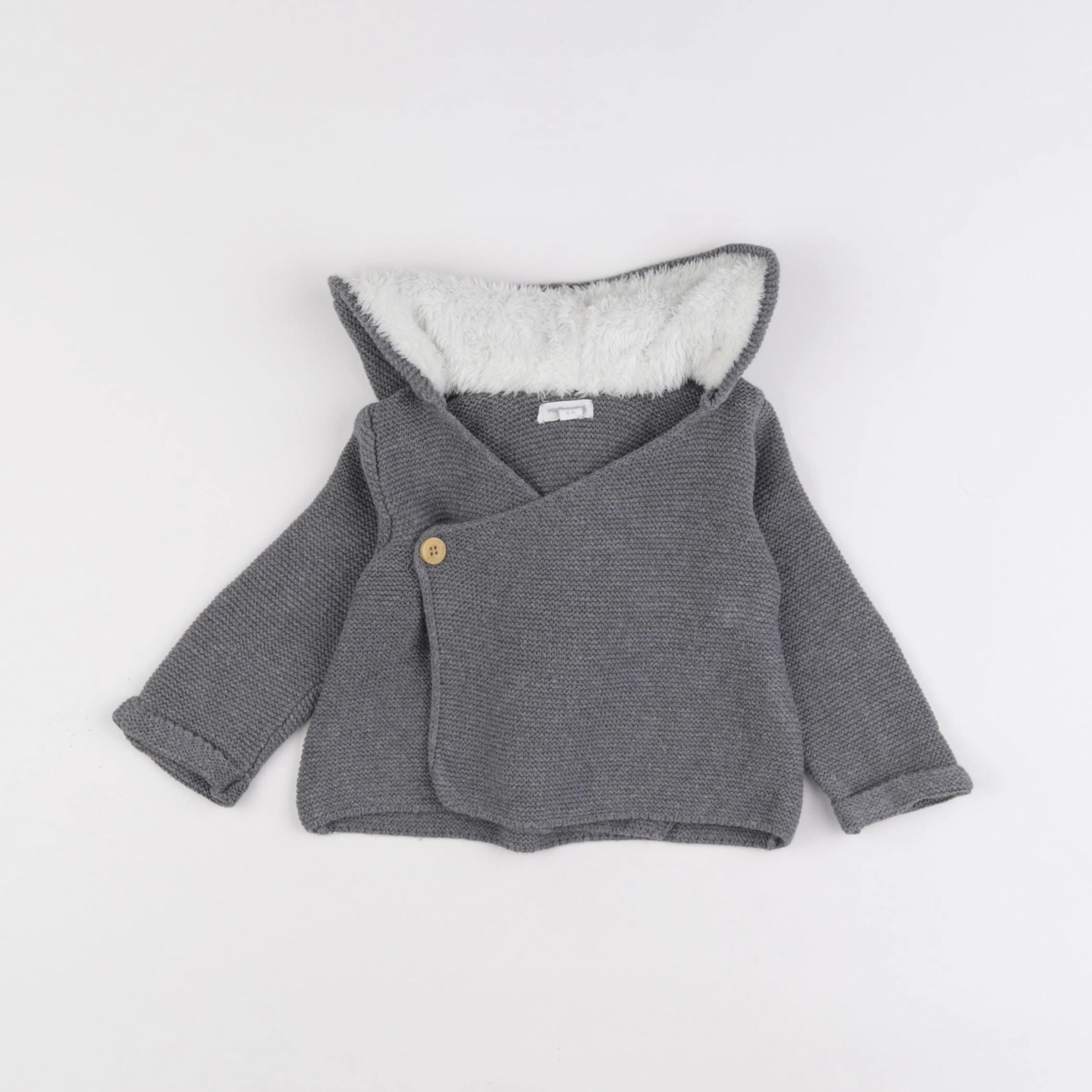 Vertbaudet - gilet gris - 6 mois