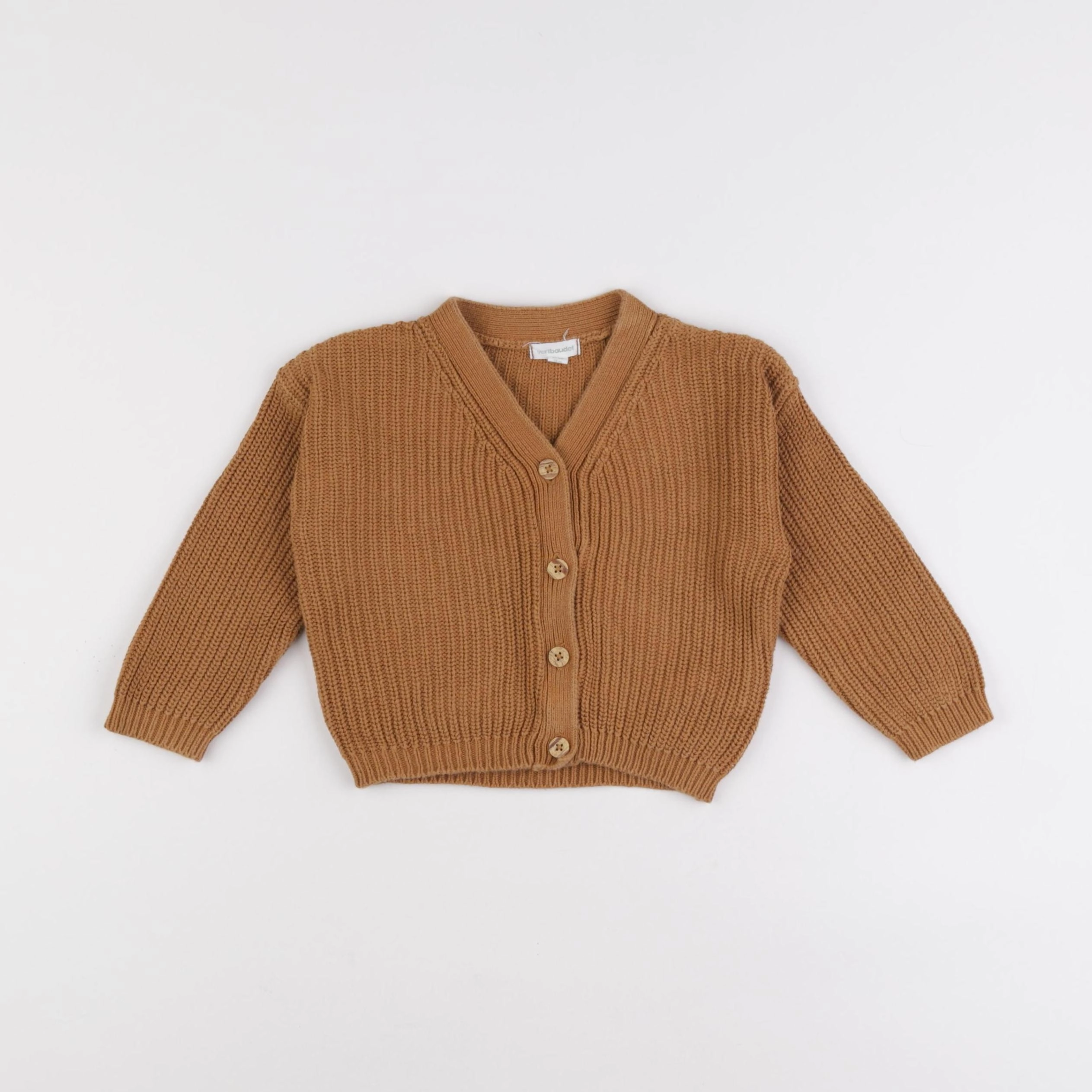 Vertbaudet - gilet marron - 18 mois