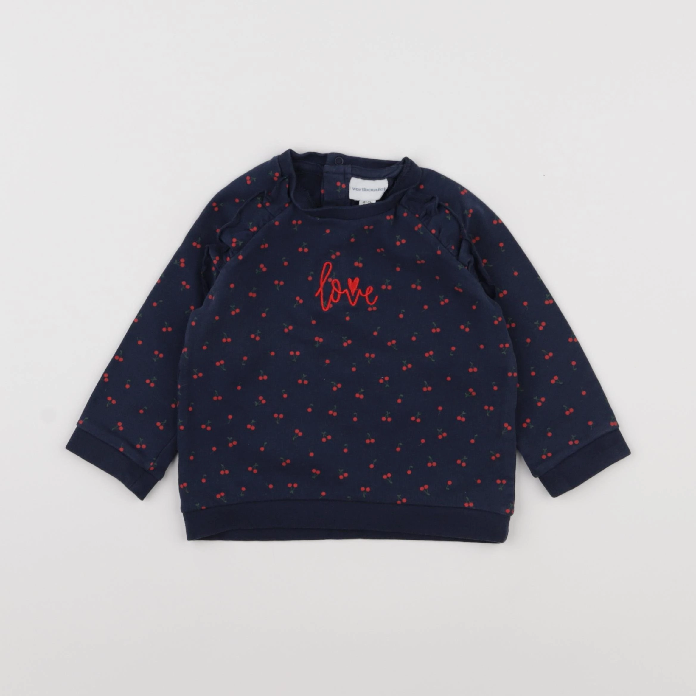 Vertbaudet - sweat bleu - 18 mois