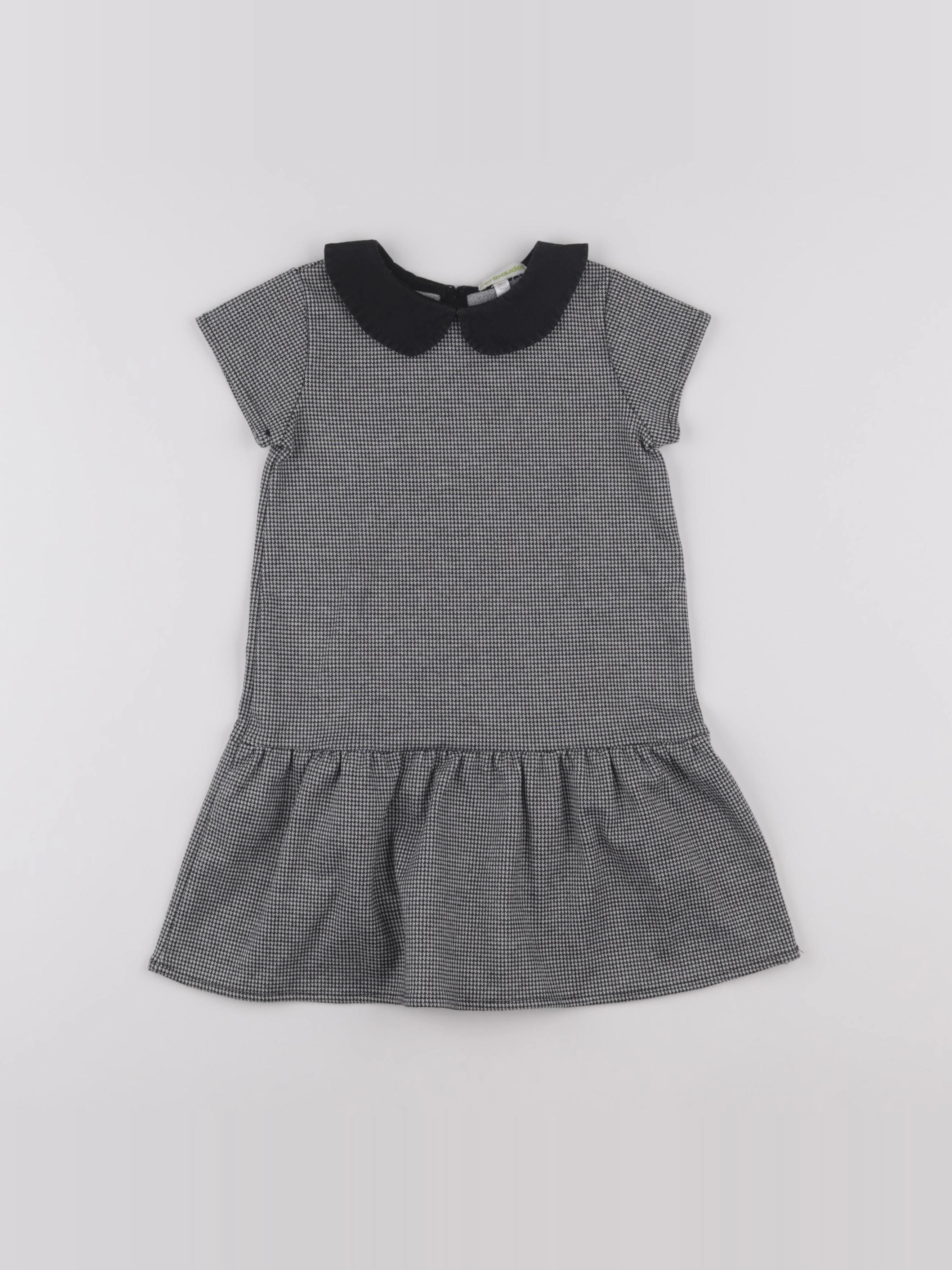 Vertbaudet - robe blanc, noir - 4 ans