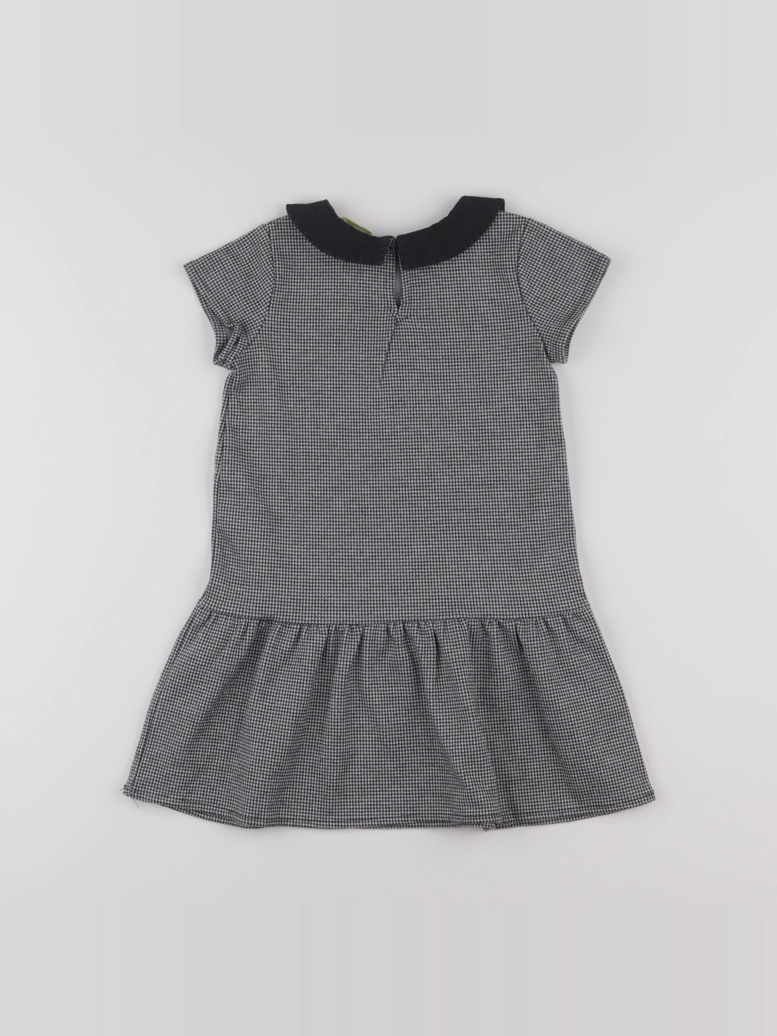 Vertbaudet - robe blanc, noir - 4 ans