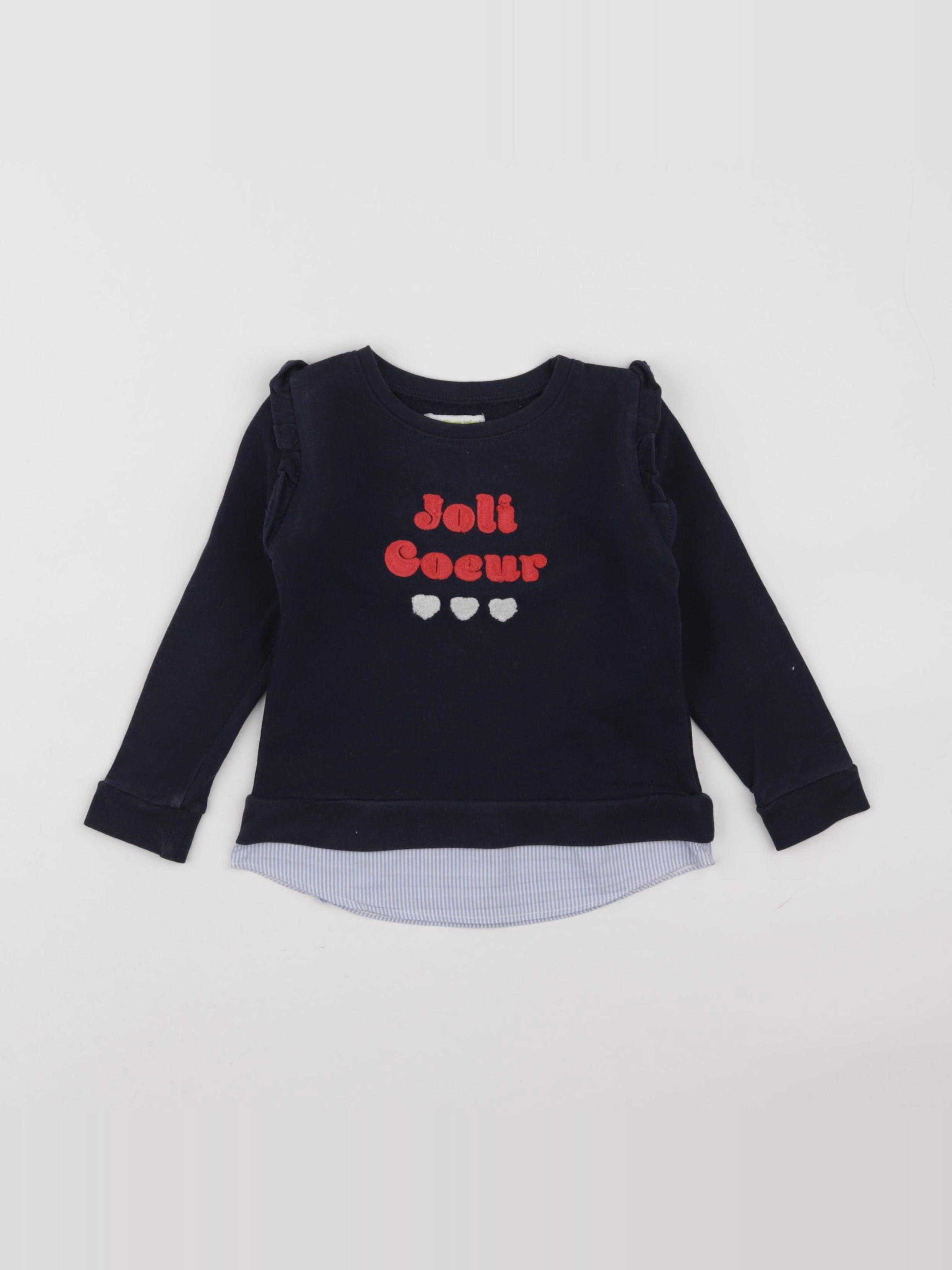 Vertbaudet - sweat bleu - 3 ans