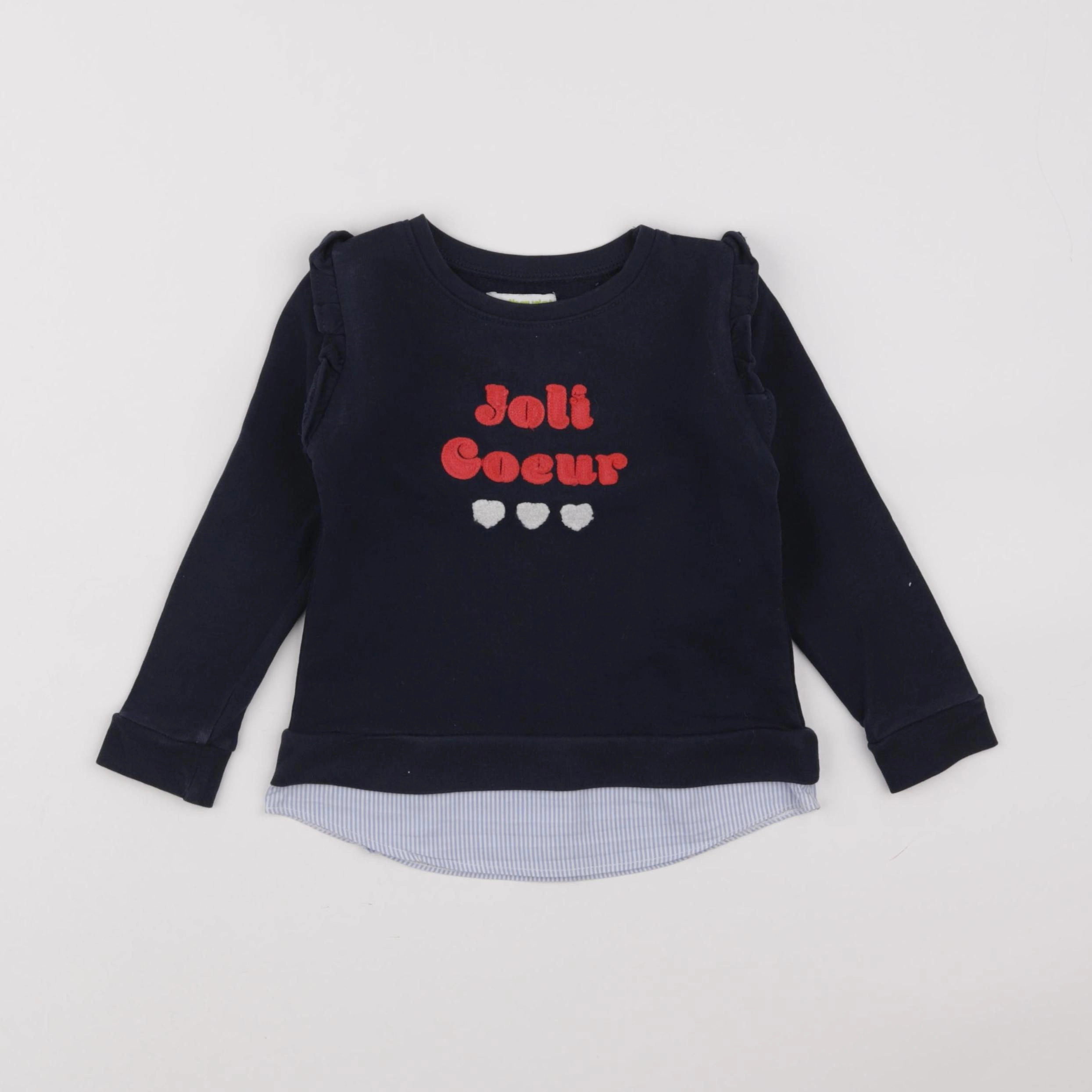 Vertbaudet - sweat bleu - 3 ans
