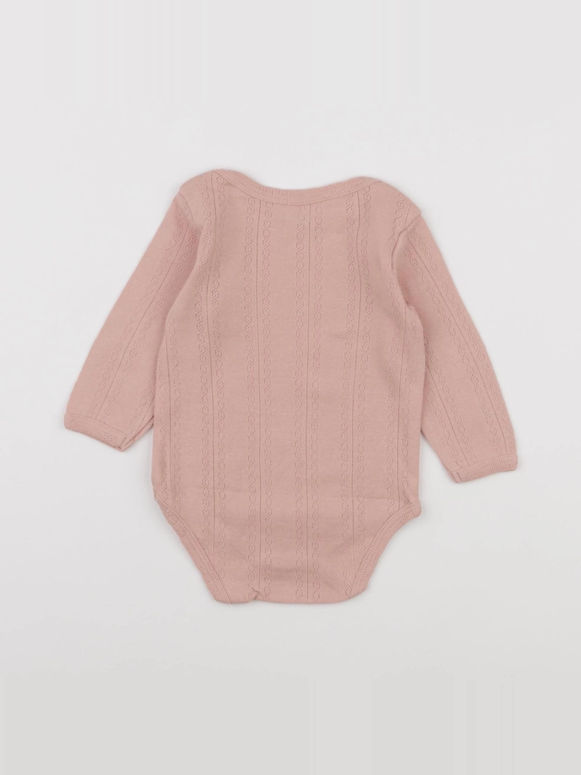 Vertbaudet - body rose - 9 mois