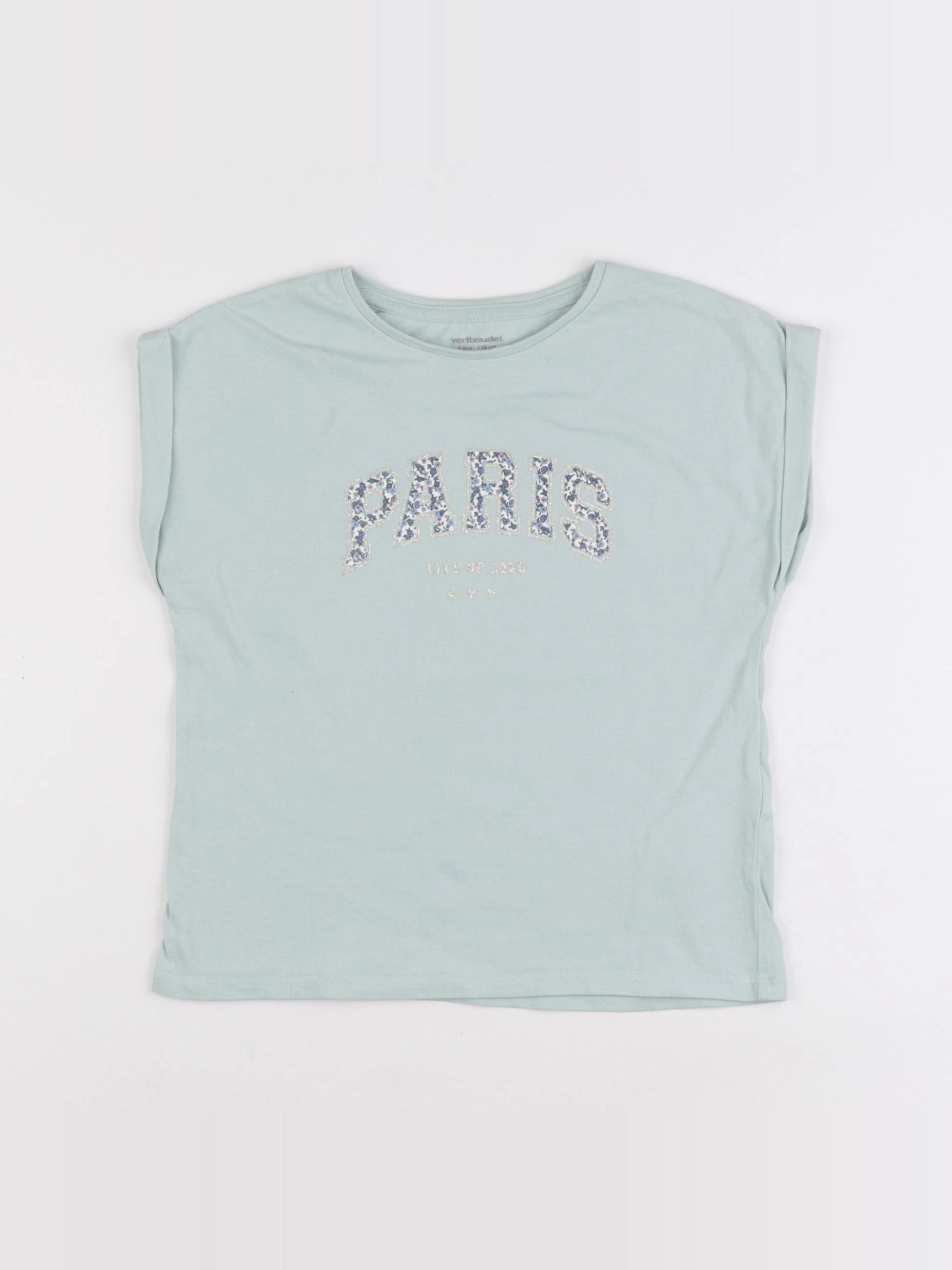 Vertbaudet - tee-shirt vert - 6 ans