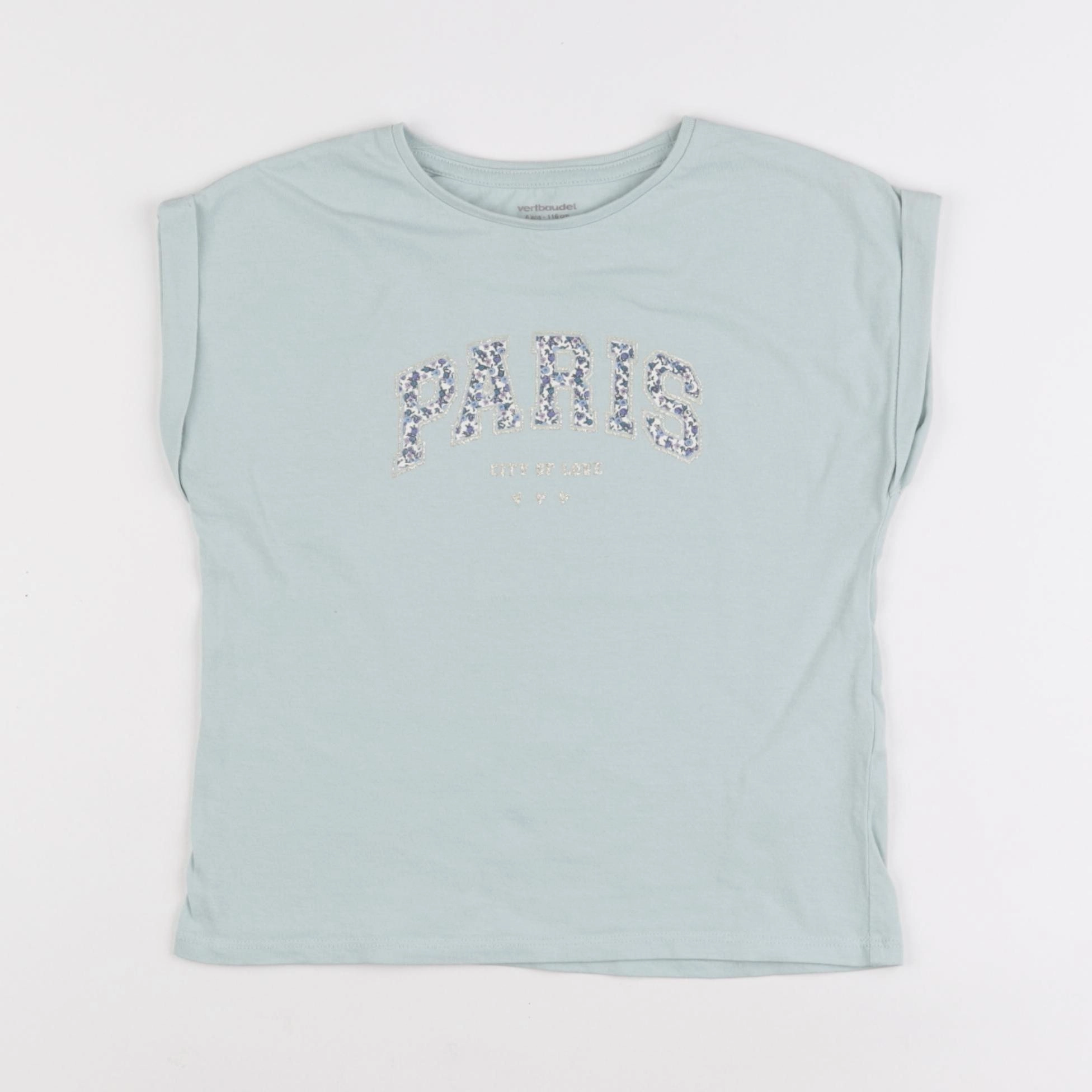 Vertbaudet - tee-shirt vert - 6 ans