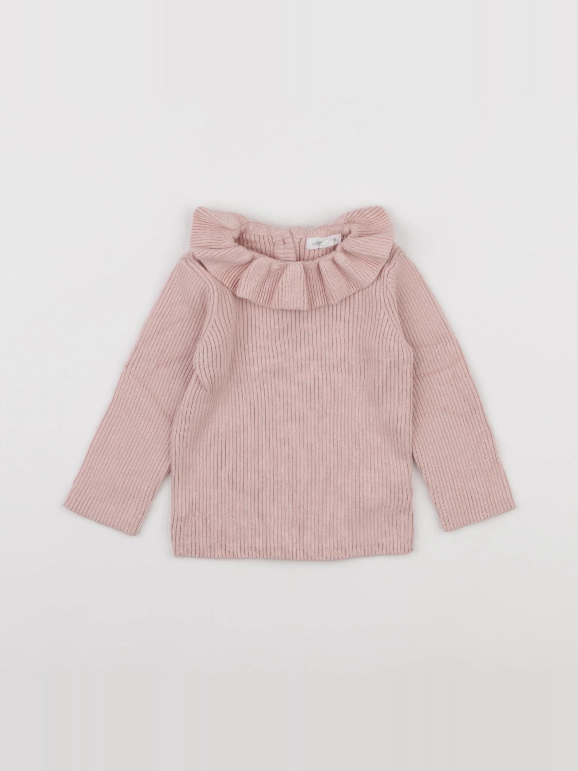Vertbaudet - pull rose - 9 mois