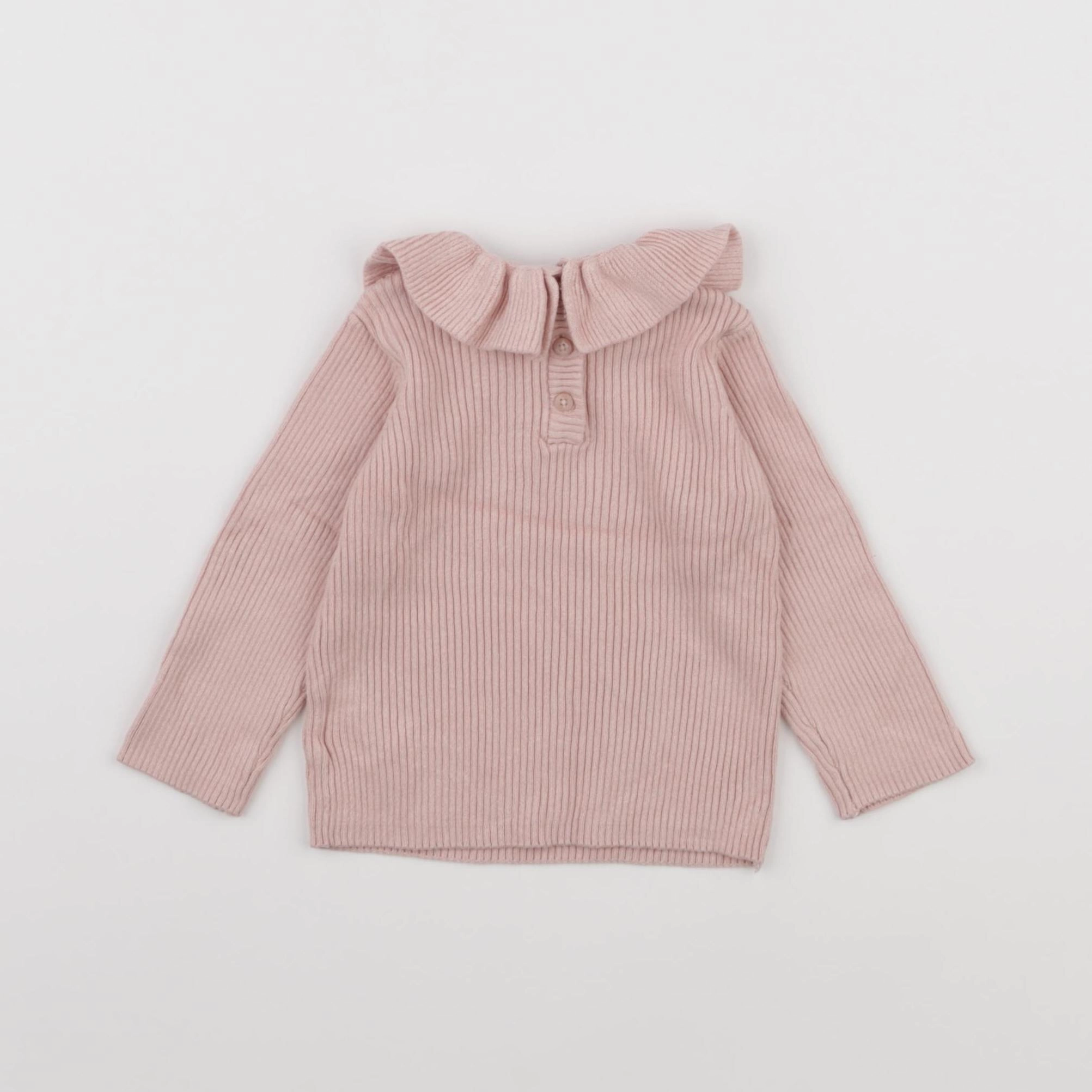 Vertbaudet - pull rose - 9 mois