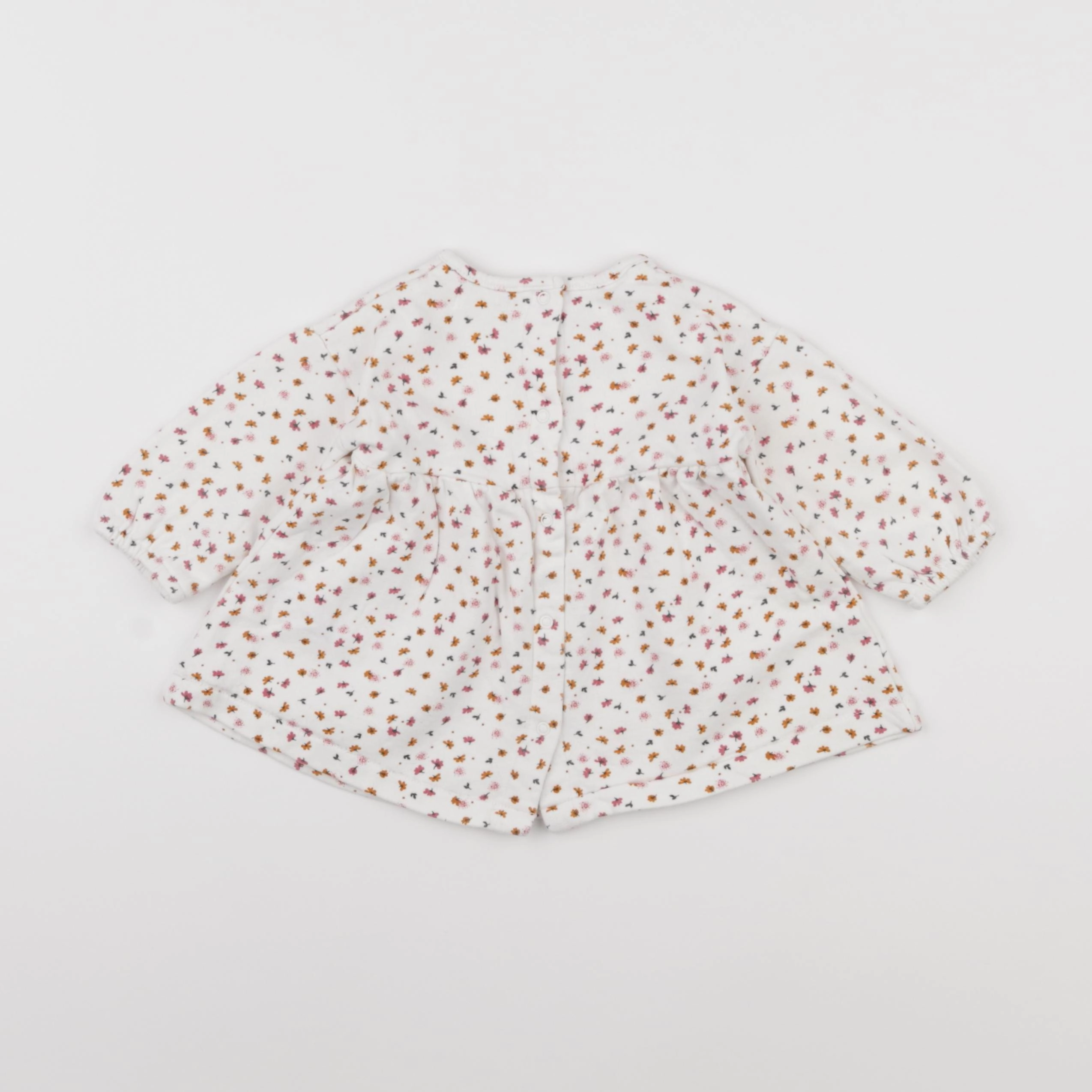 Vertbaudet - robe blanc, rose - 6 mois