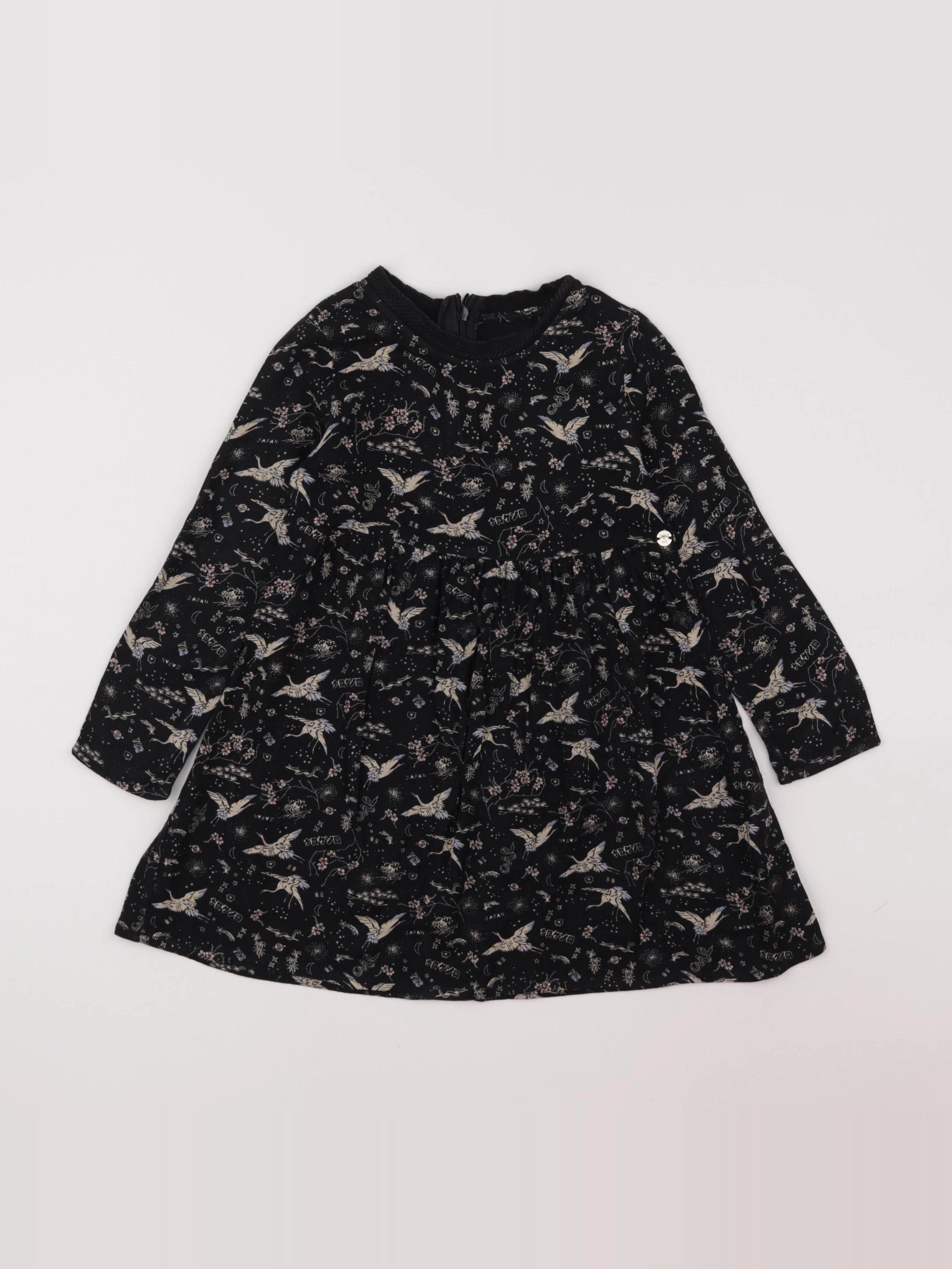 IKKS - robe noir - 4 ans