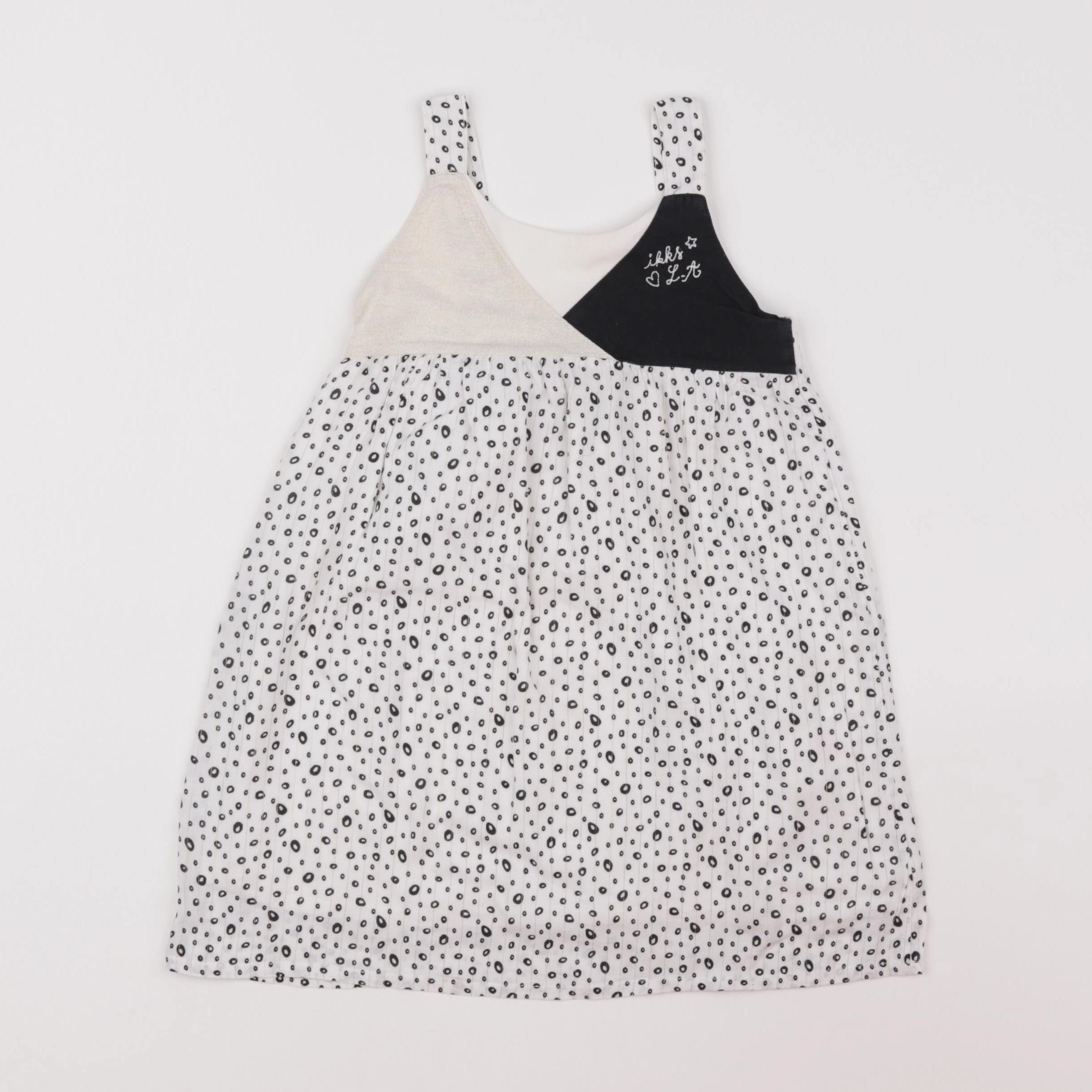 IKKS - robe blanc, noir - 4 ans