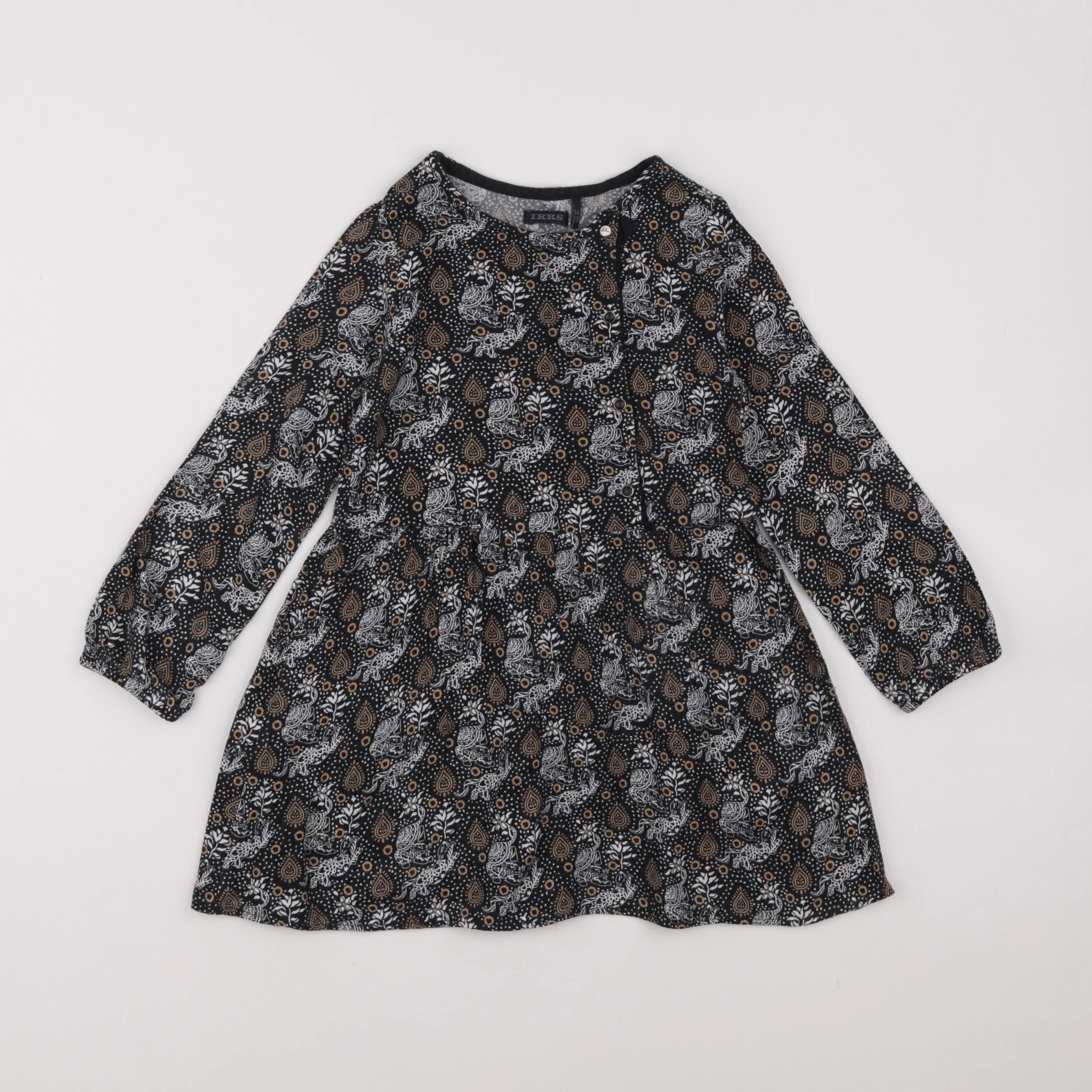 IKKS - robe noir, marron - 5 ans