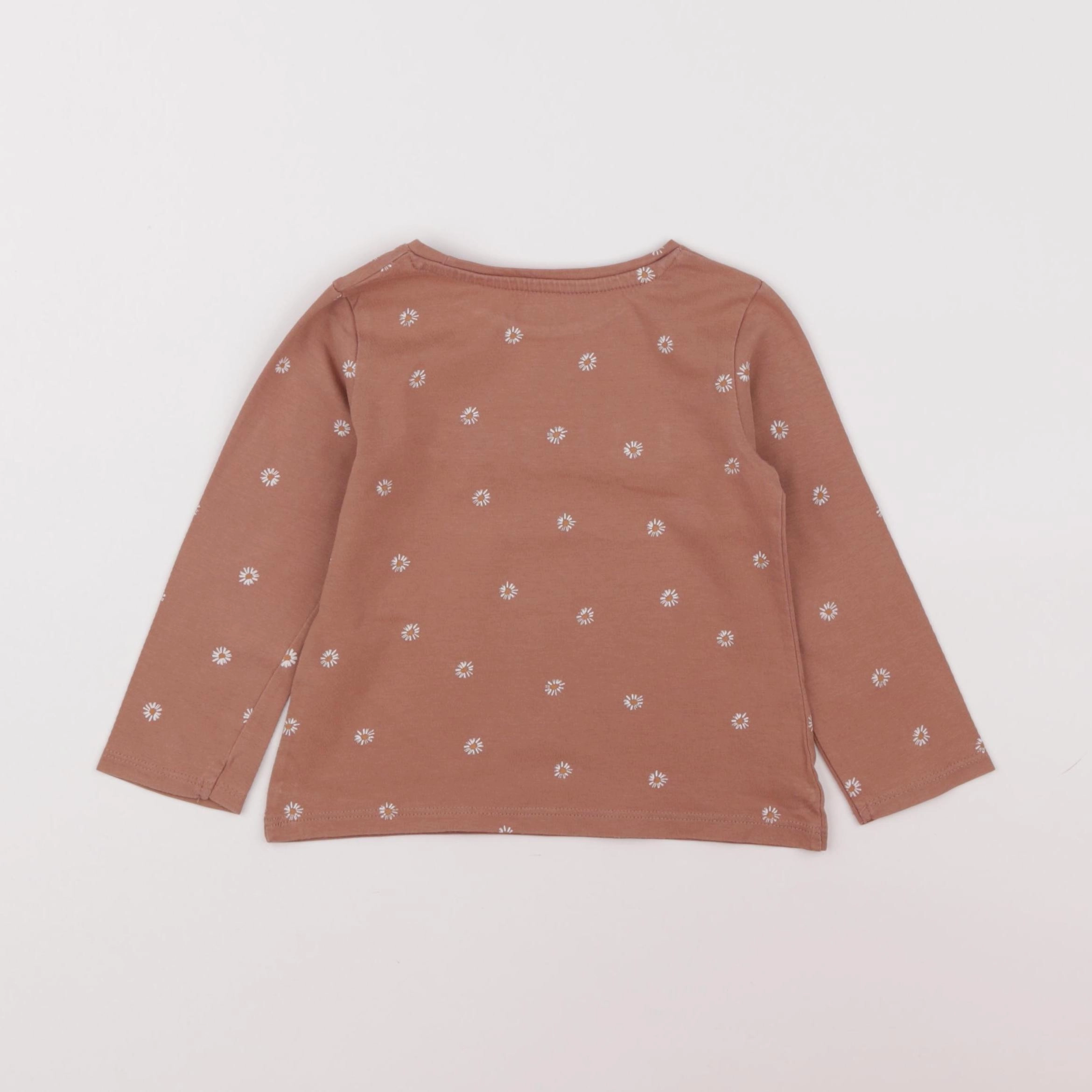Vertbaudet - tee-shirt marron - 2 ans