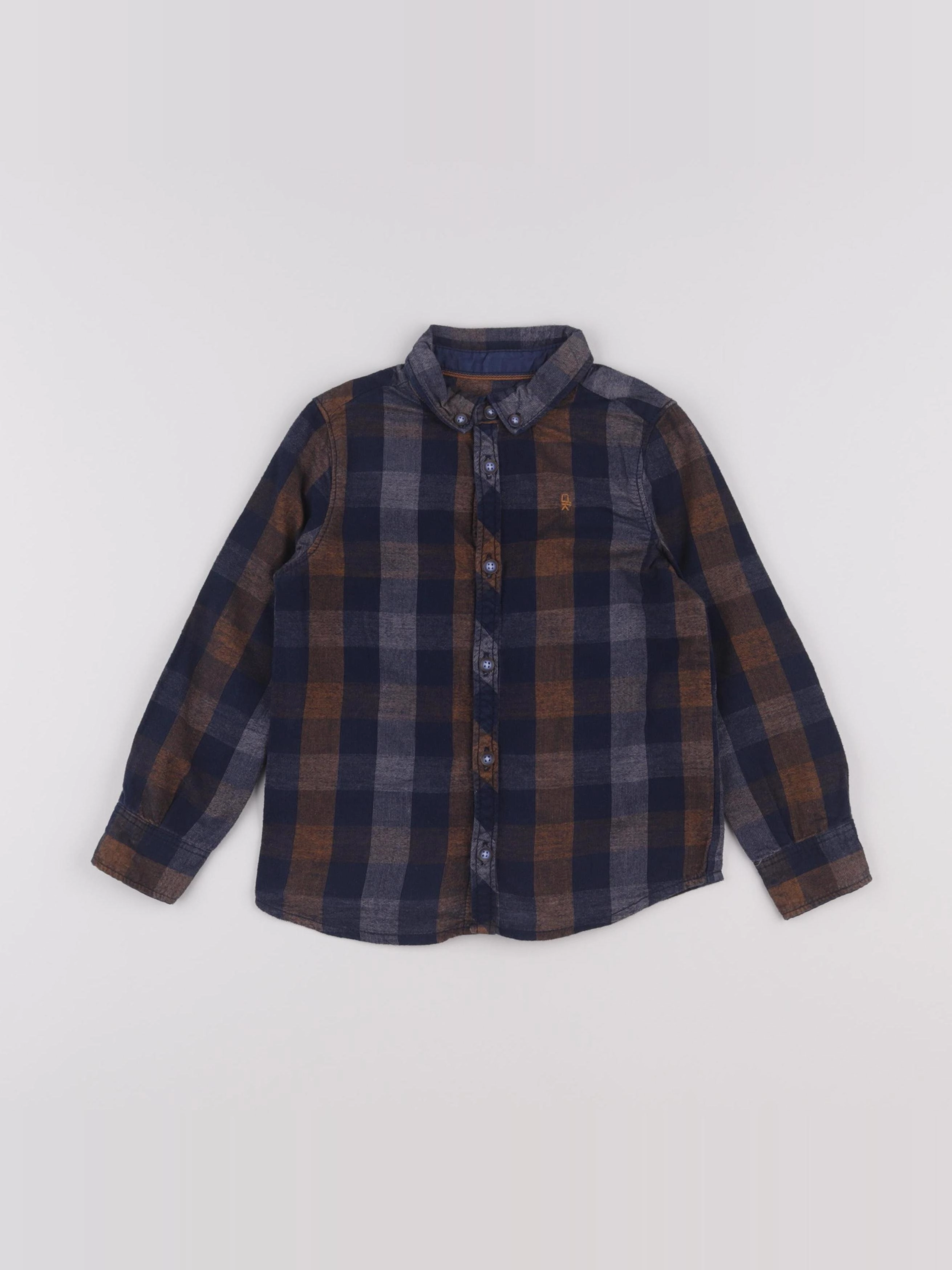 Okaidi - chemise bleu, marron - 4 ans