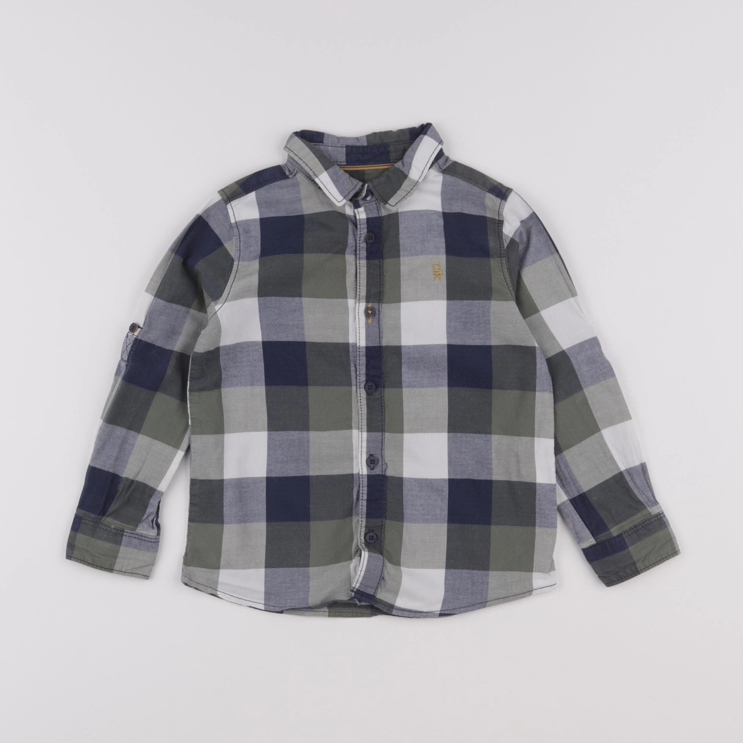 Okaidi - chemise bleu, vert - 3 ans