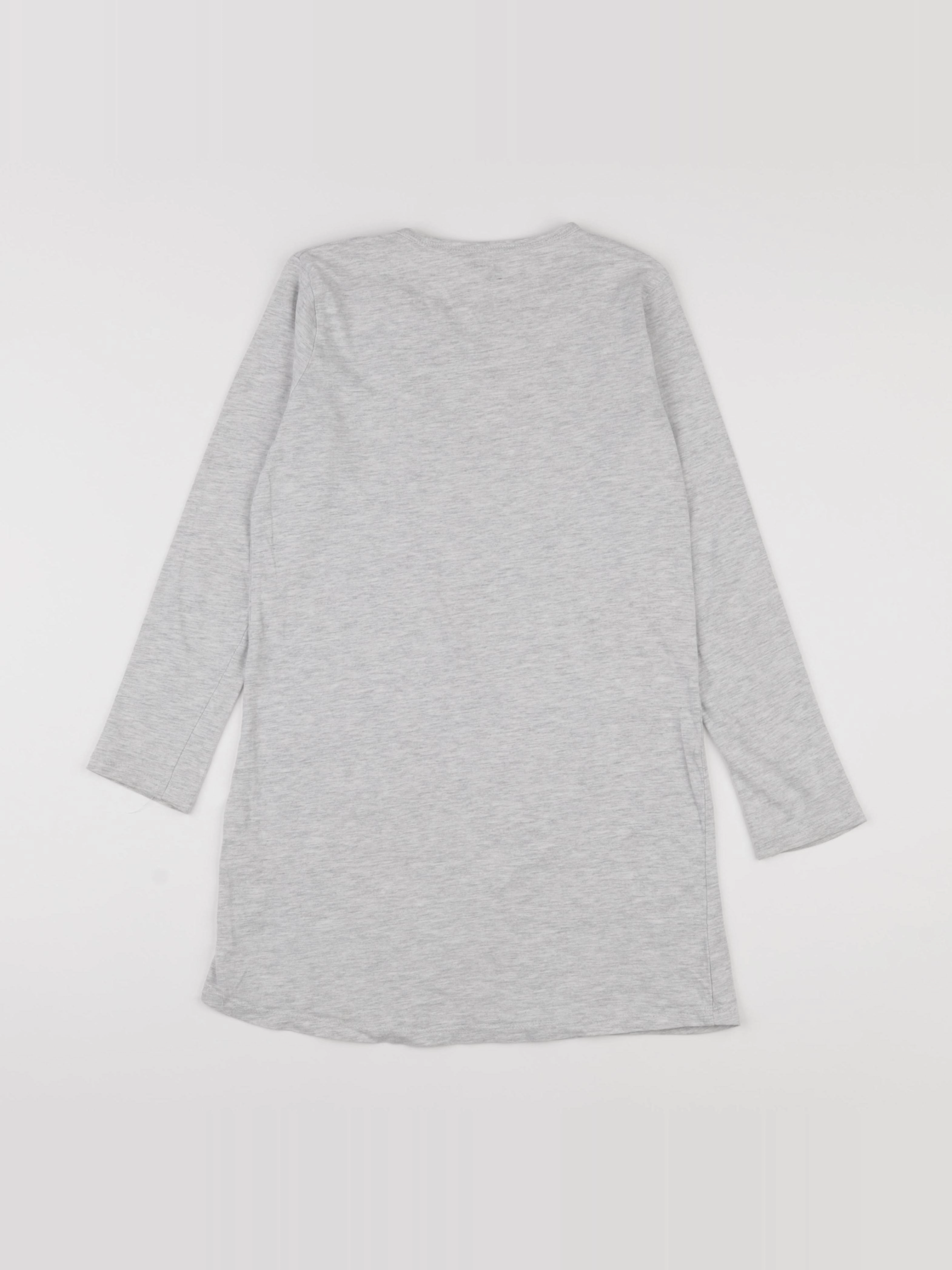 Vertbaudet - chemise de nuit coton gris - 10 ans