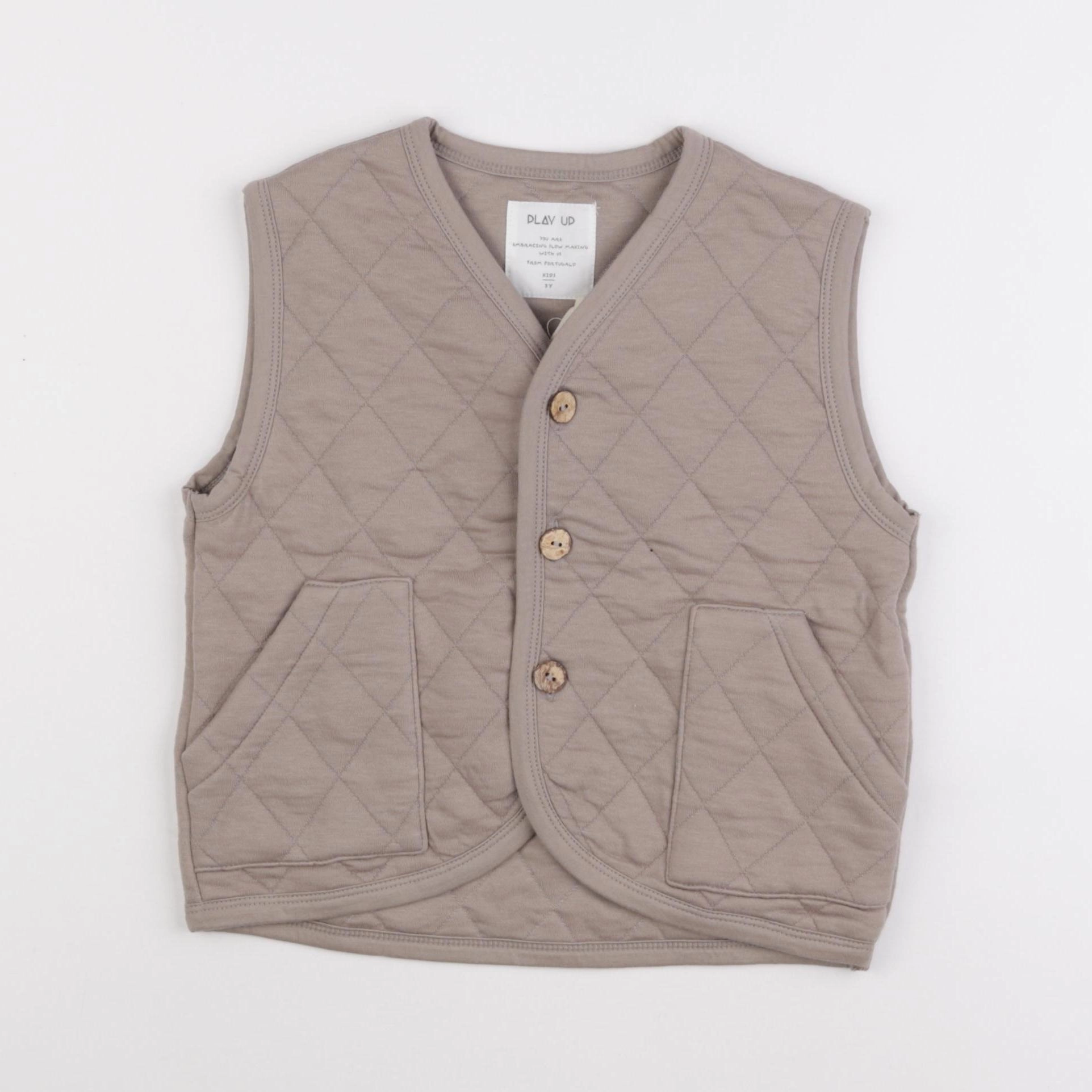 Play Up - gilet marron - 3 ans