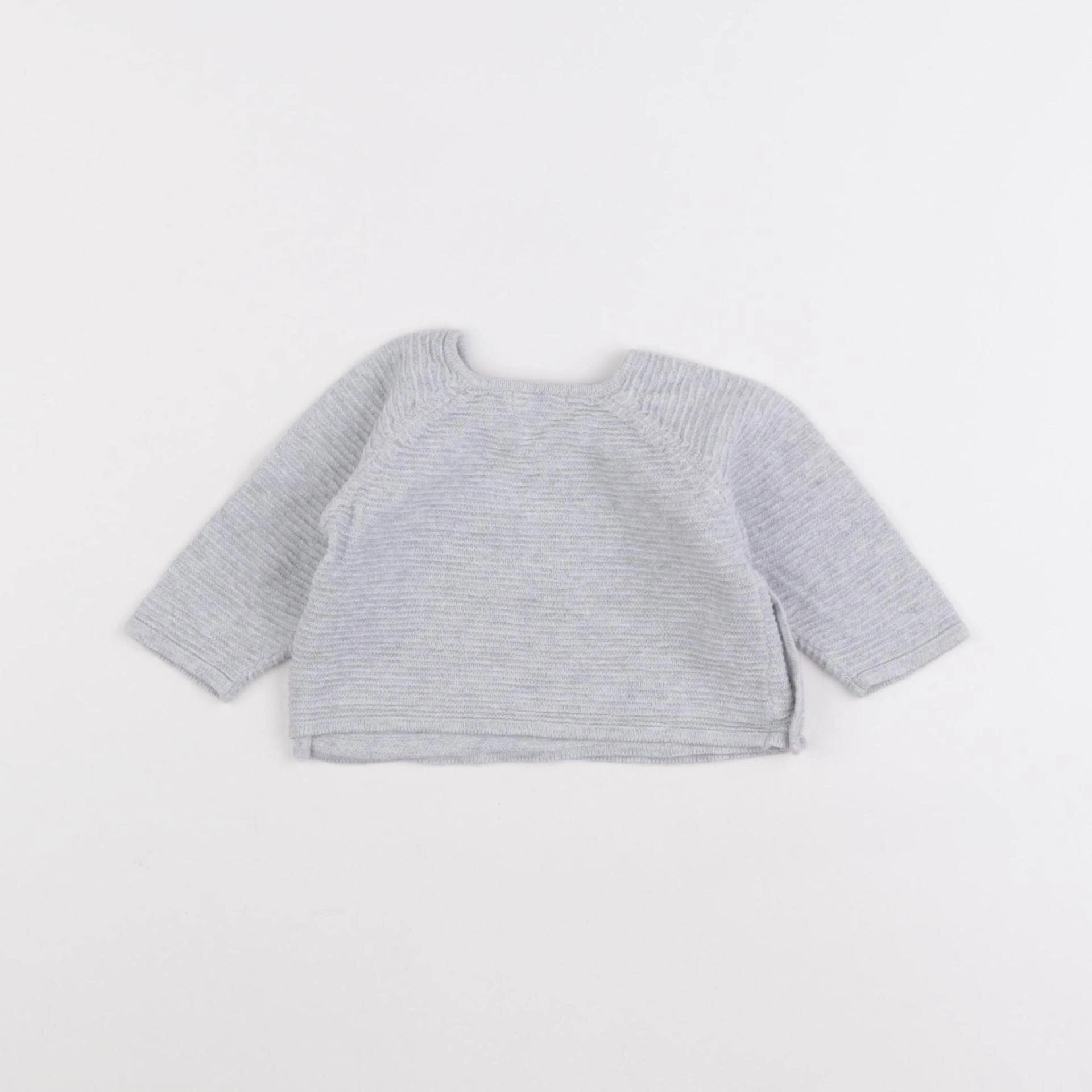 Boutchou - gilet gris - 1 mois