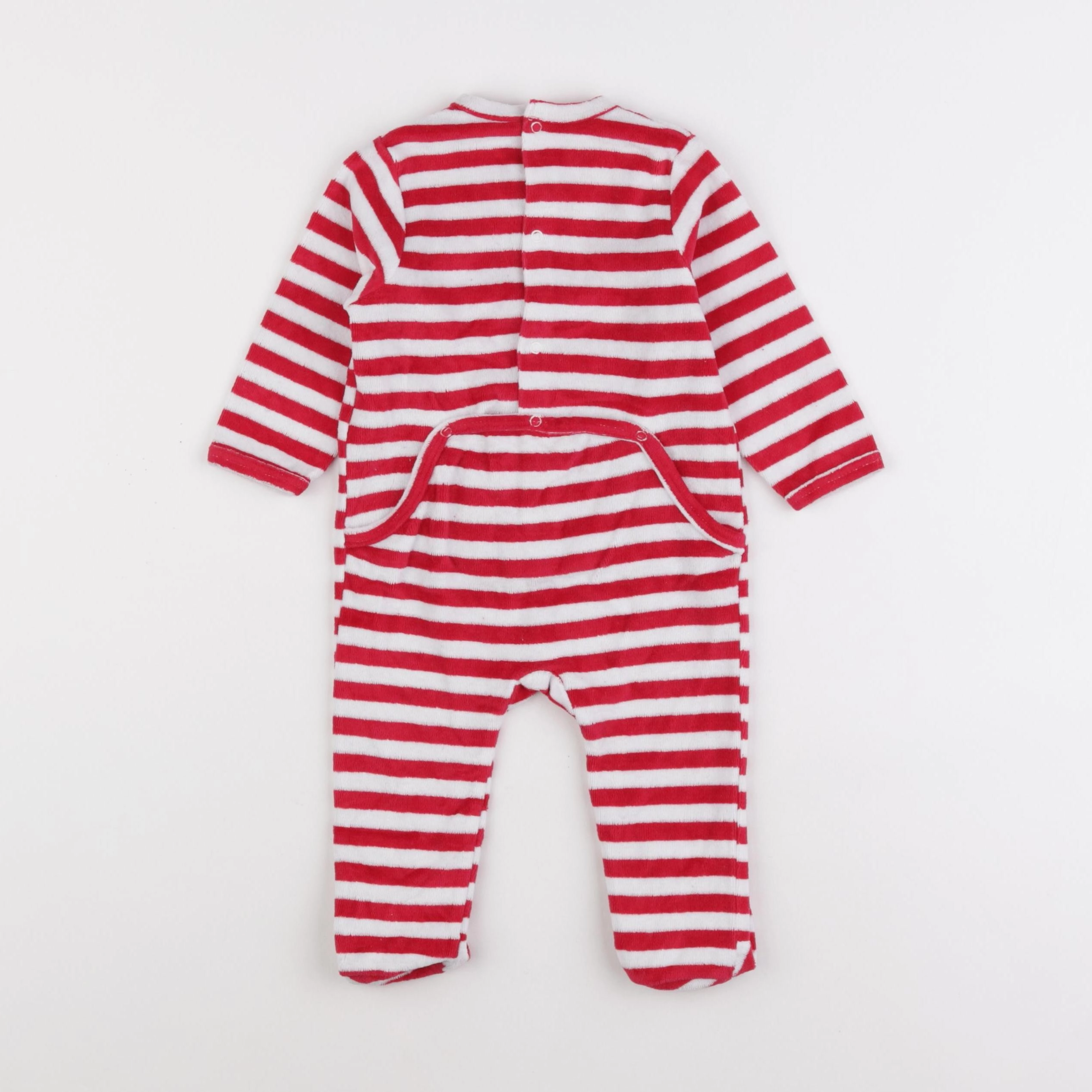 Vertbaudet - pyjama velours rouge - 6 mois