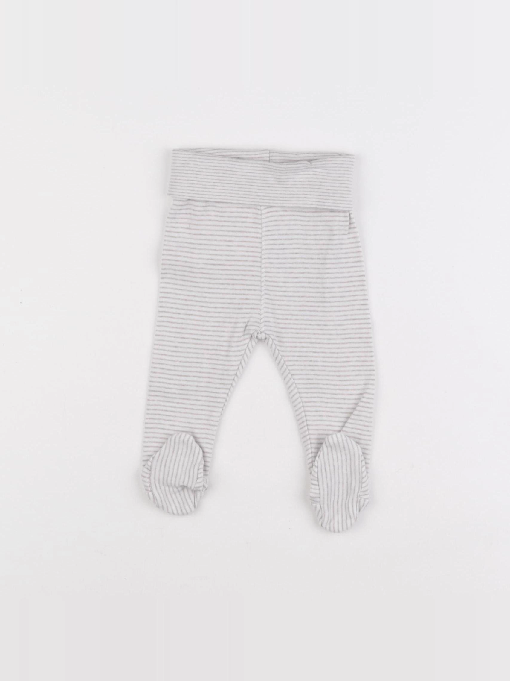 H&M - legging gris - 1/2 mois