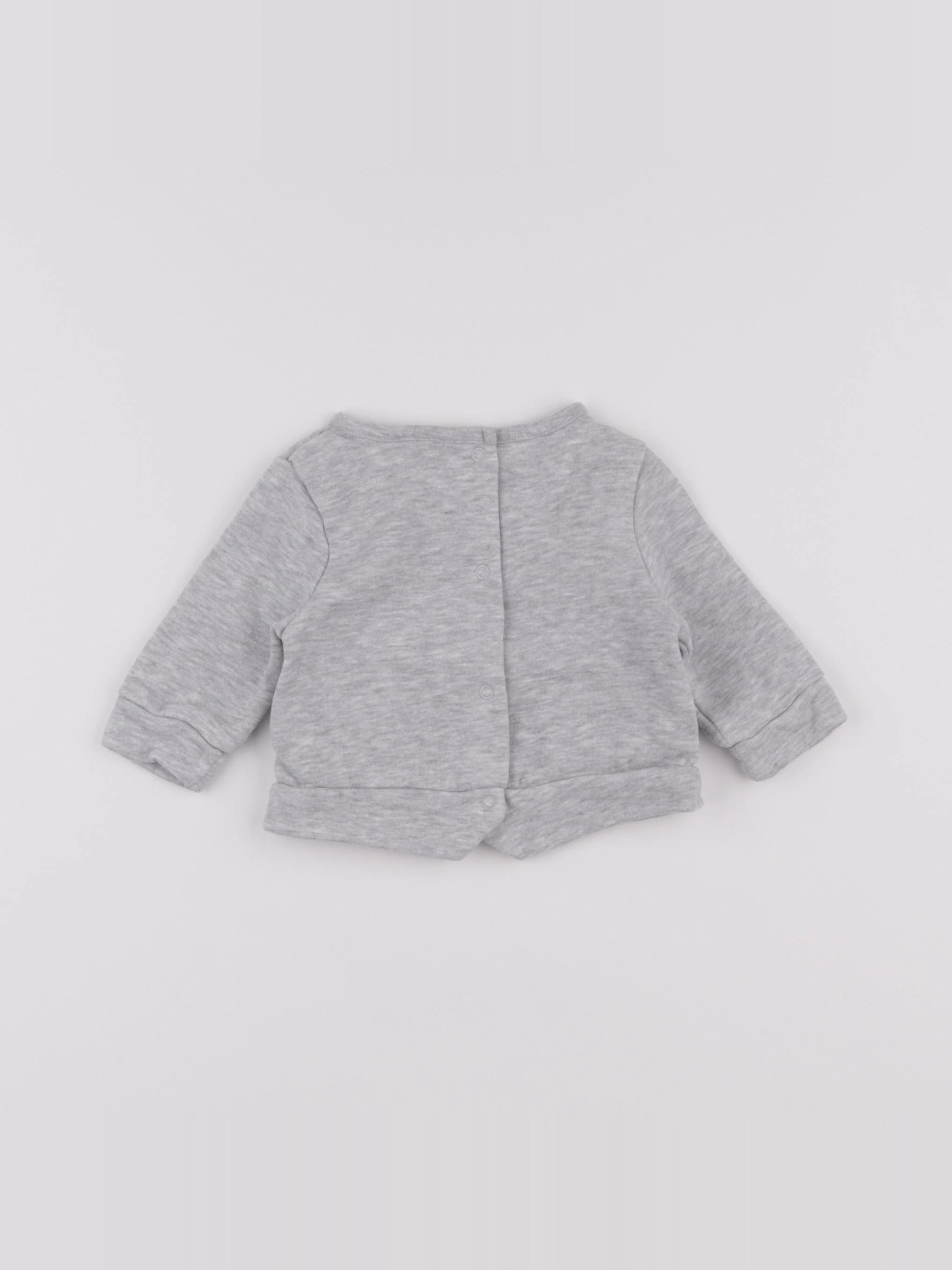 Vertbaudet - sweat gris - 3 mois