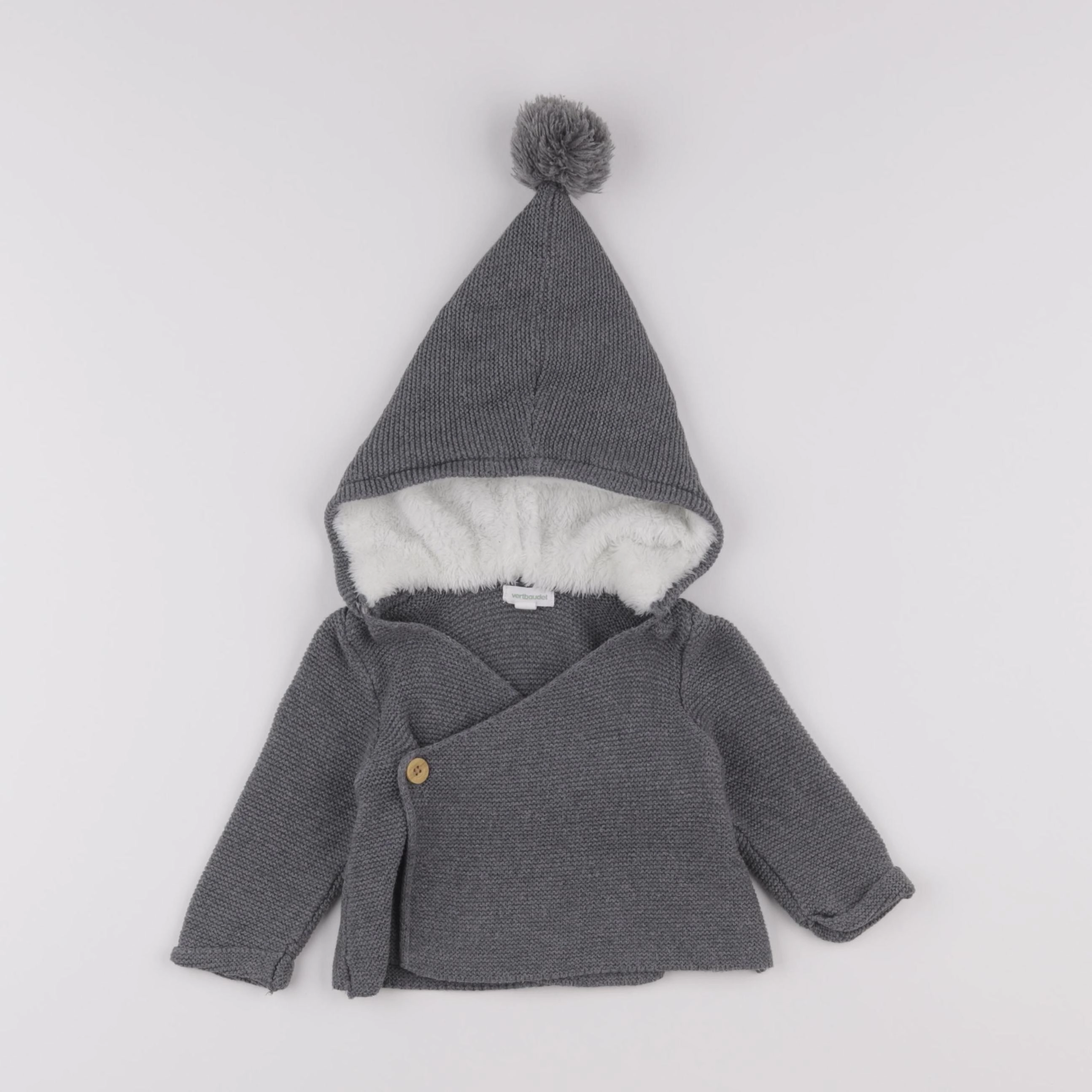 Vertbaudet - gilet gris - 3 mois