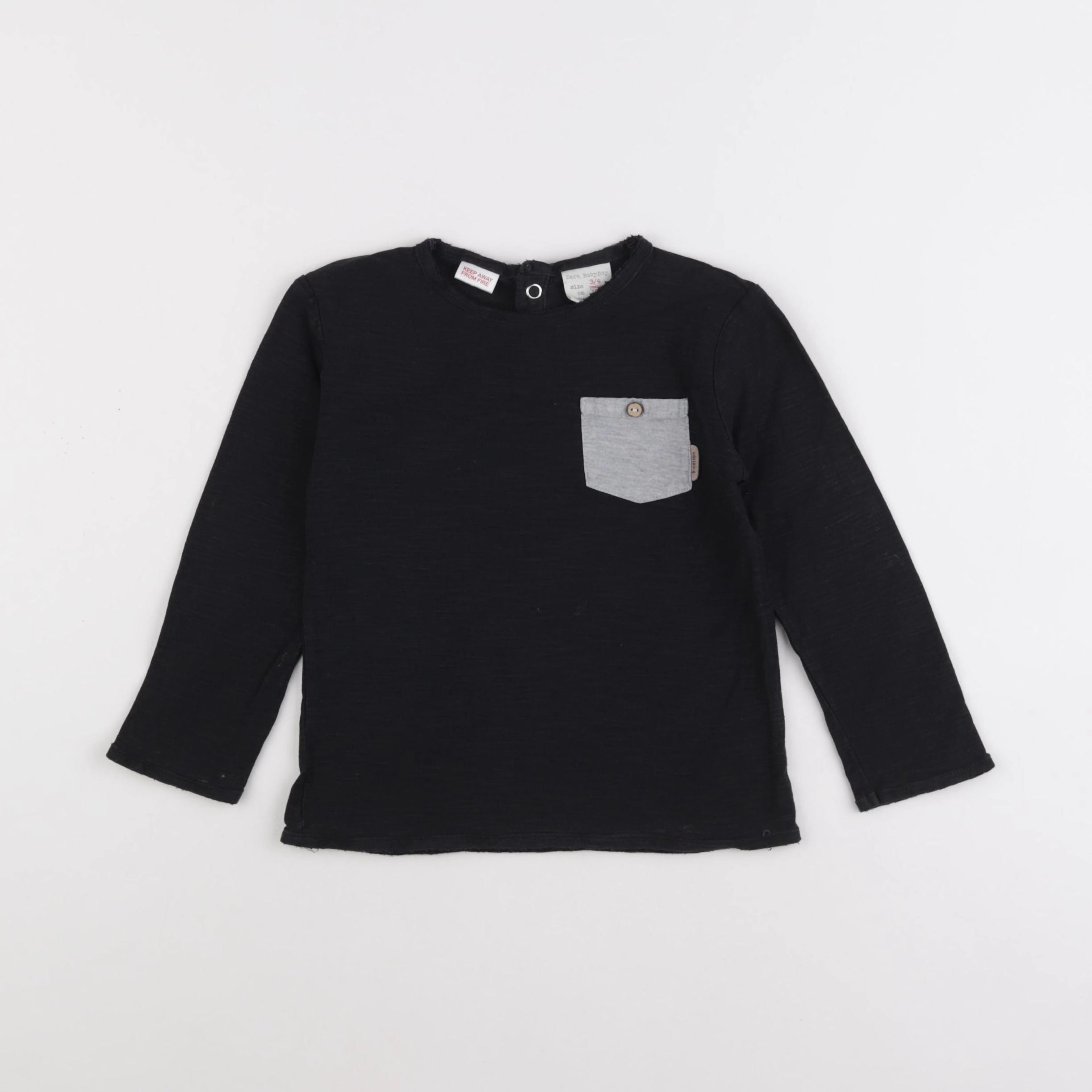 Zara - tee-shirt noir - 3/4 ans