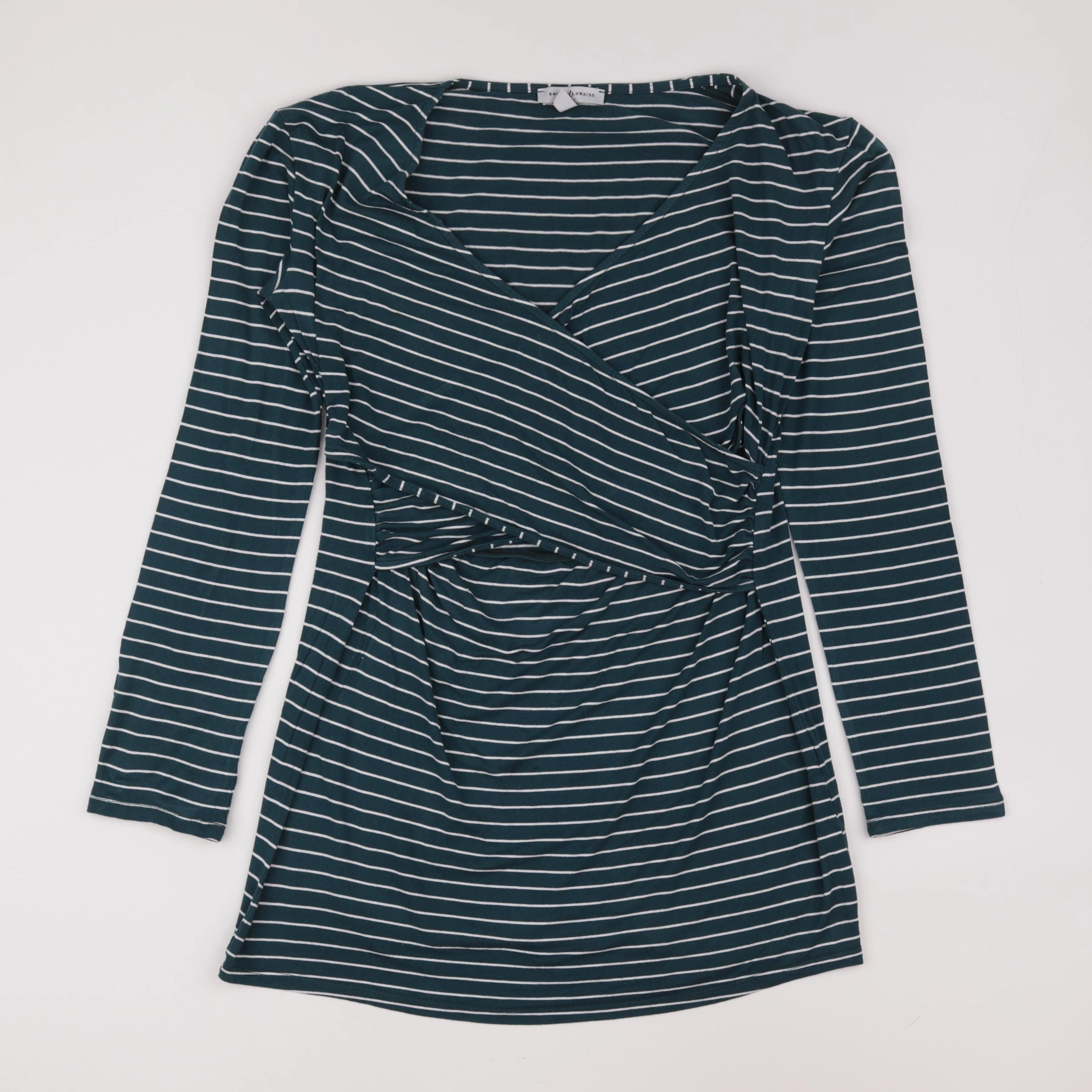 Envie de fraise - tee-shirt grossesse, allaitement vert, blanc - 44 à 46