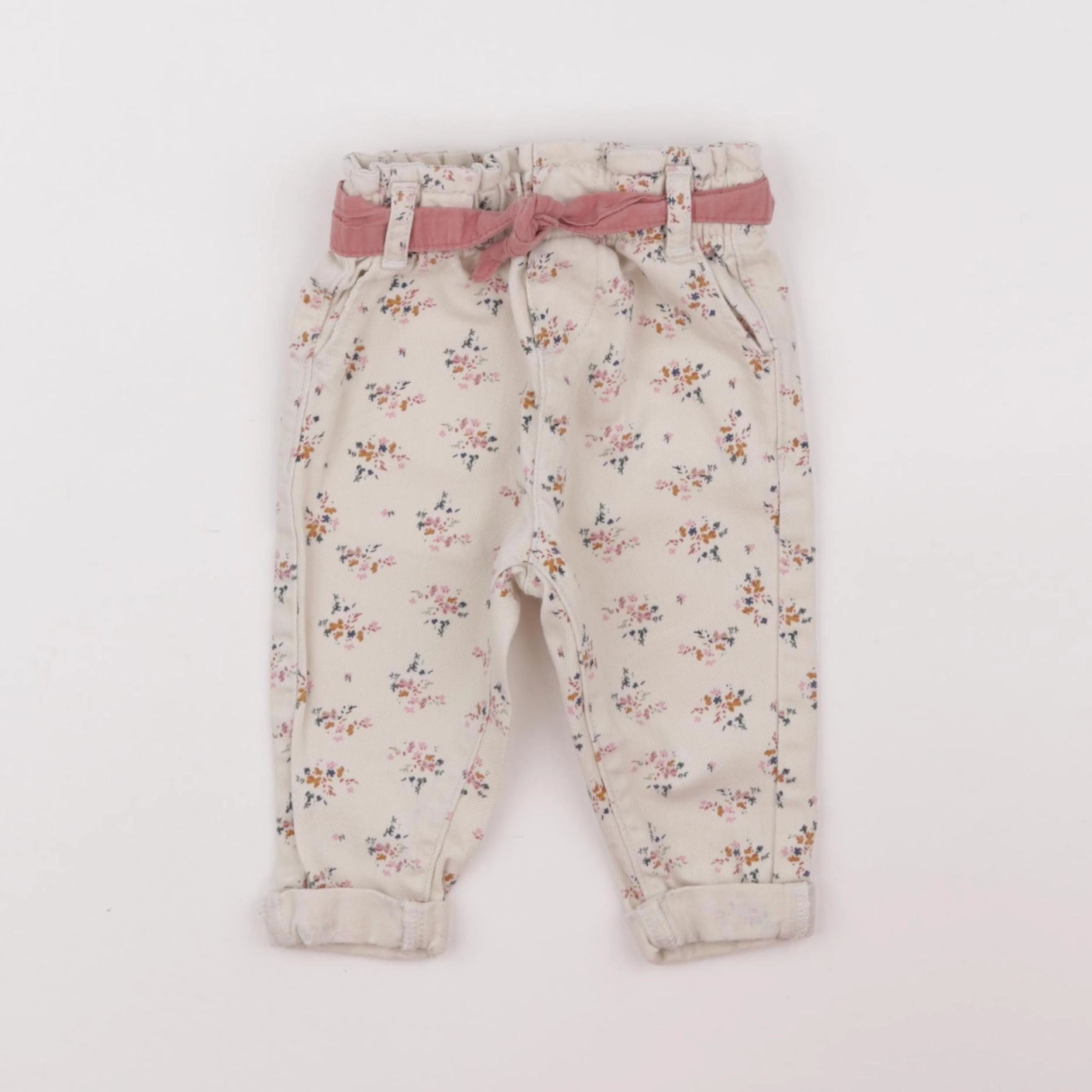 Vertbaudet - pantalon beige - 9 mois