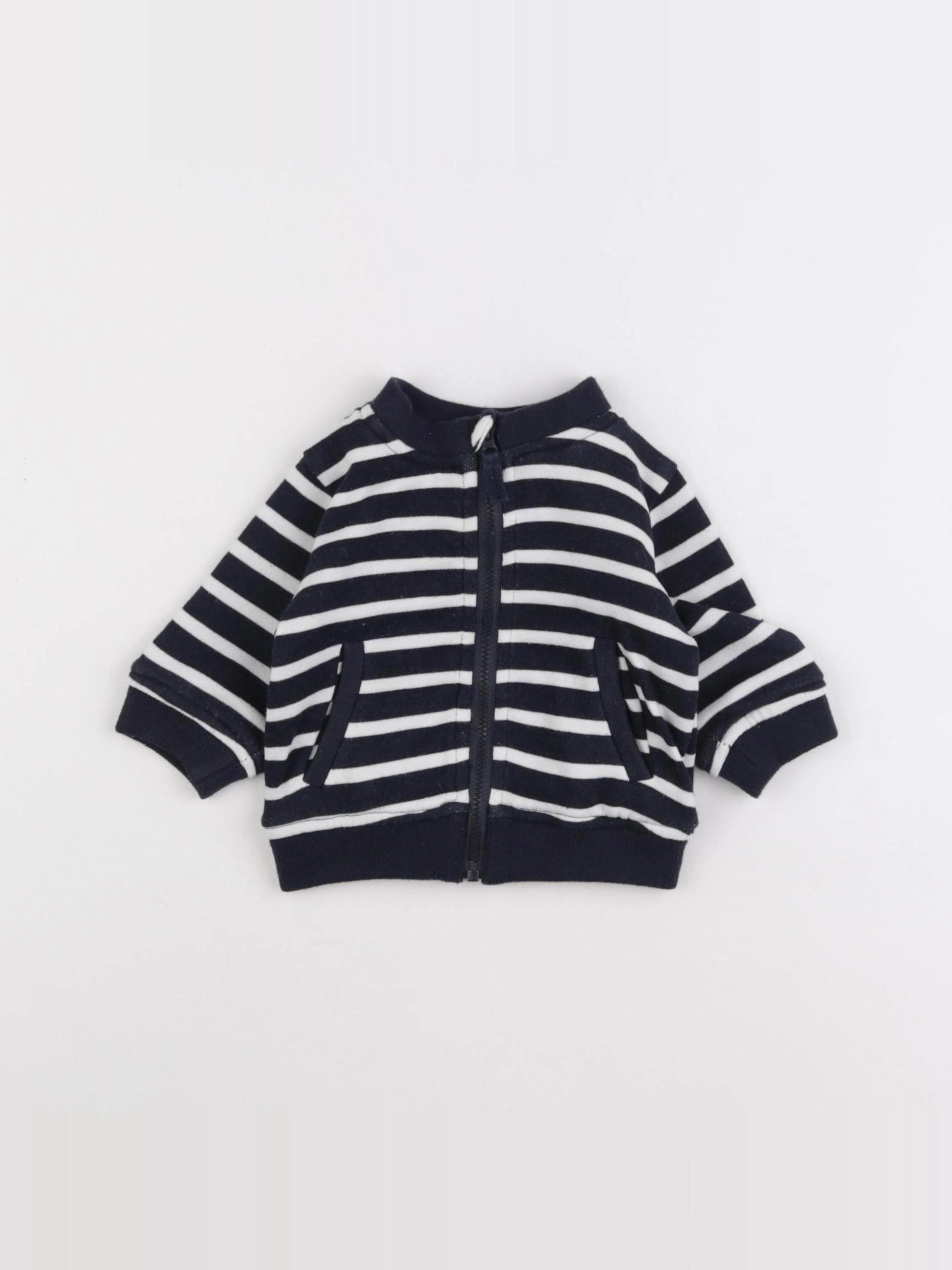 Vertbaudet - sweat bleu - 3 mois