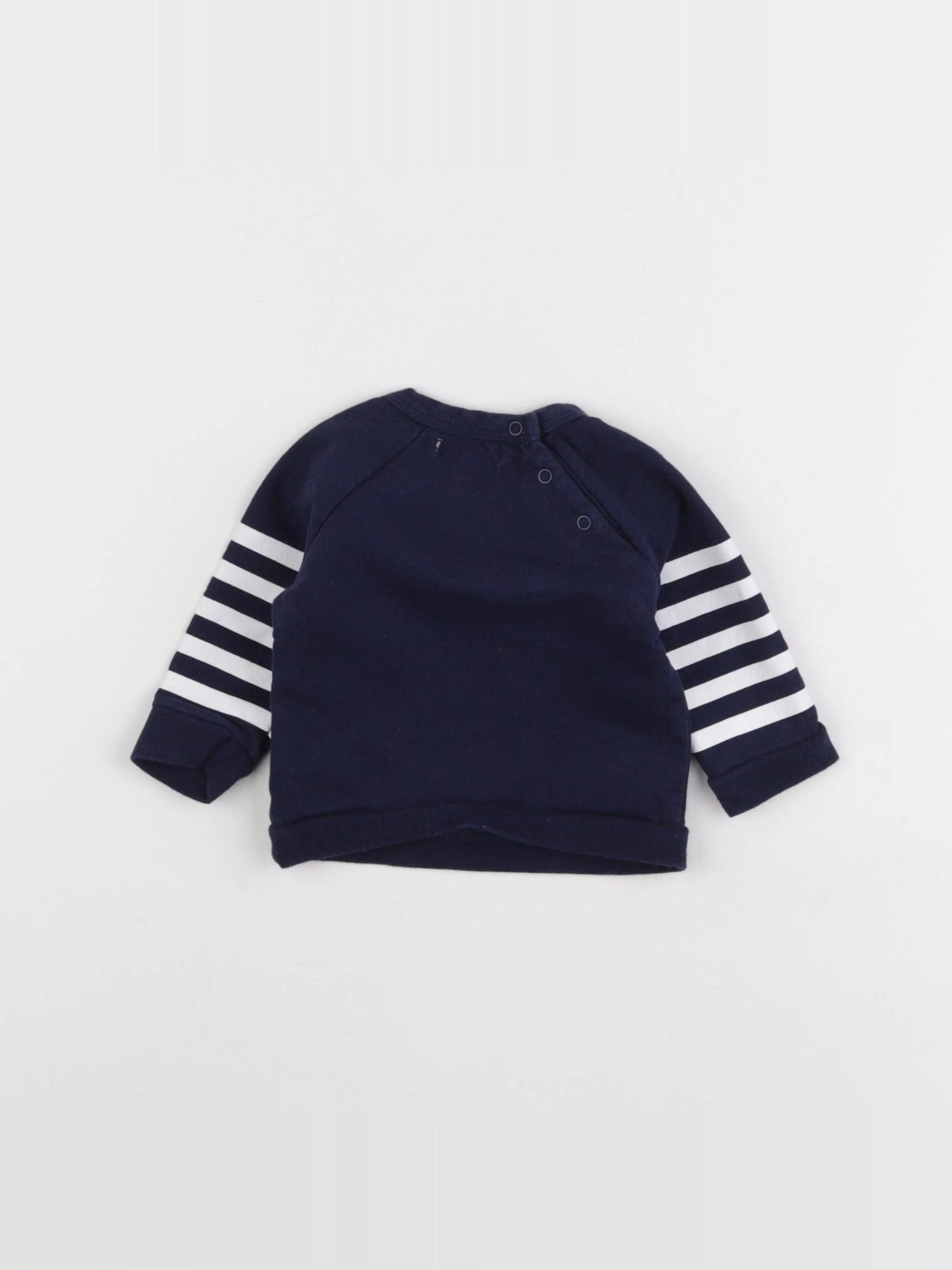Vertbaudet - sweat bleu - 3 mois