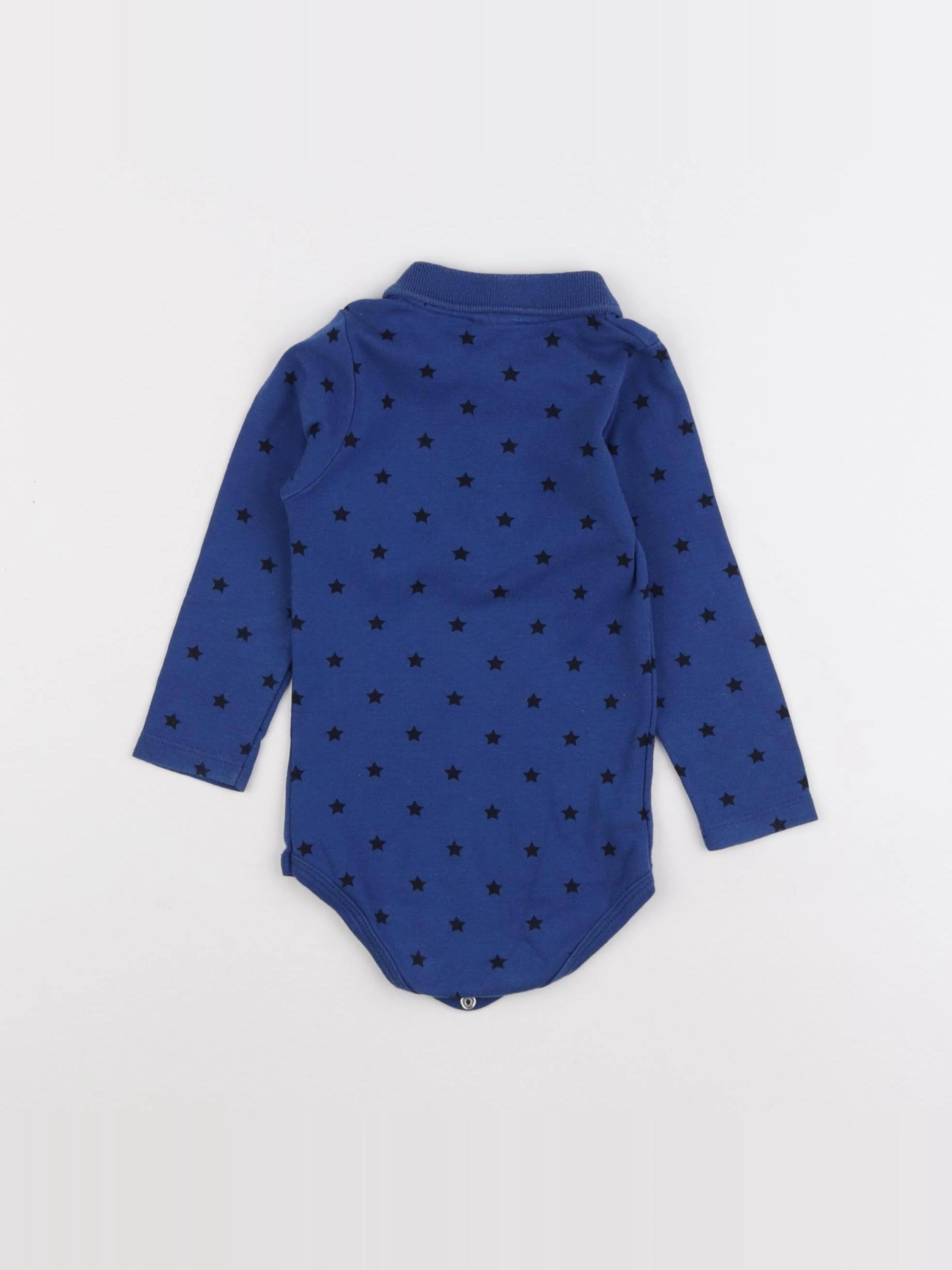 Petit Bateau - body à col bleu - 18 mois
