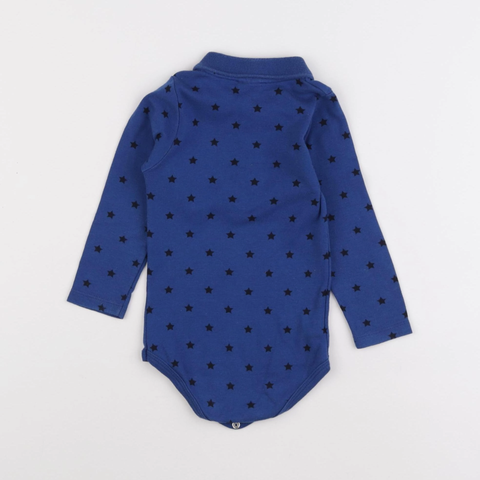 Petit Bateau - body à col bleu - 18 mois