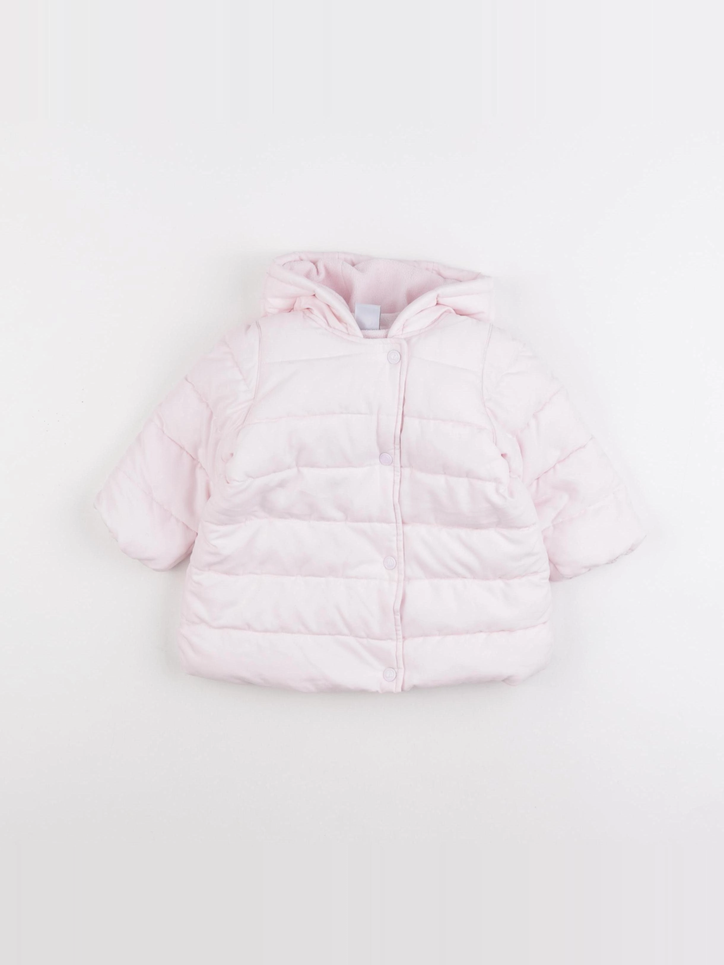 Petit Bateau - doudoune rose - 12 mois