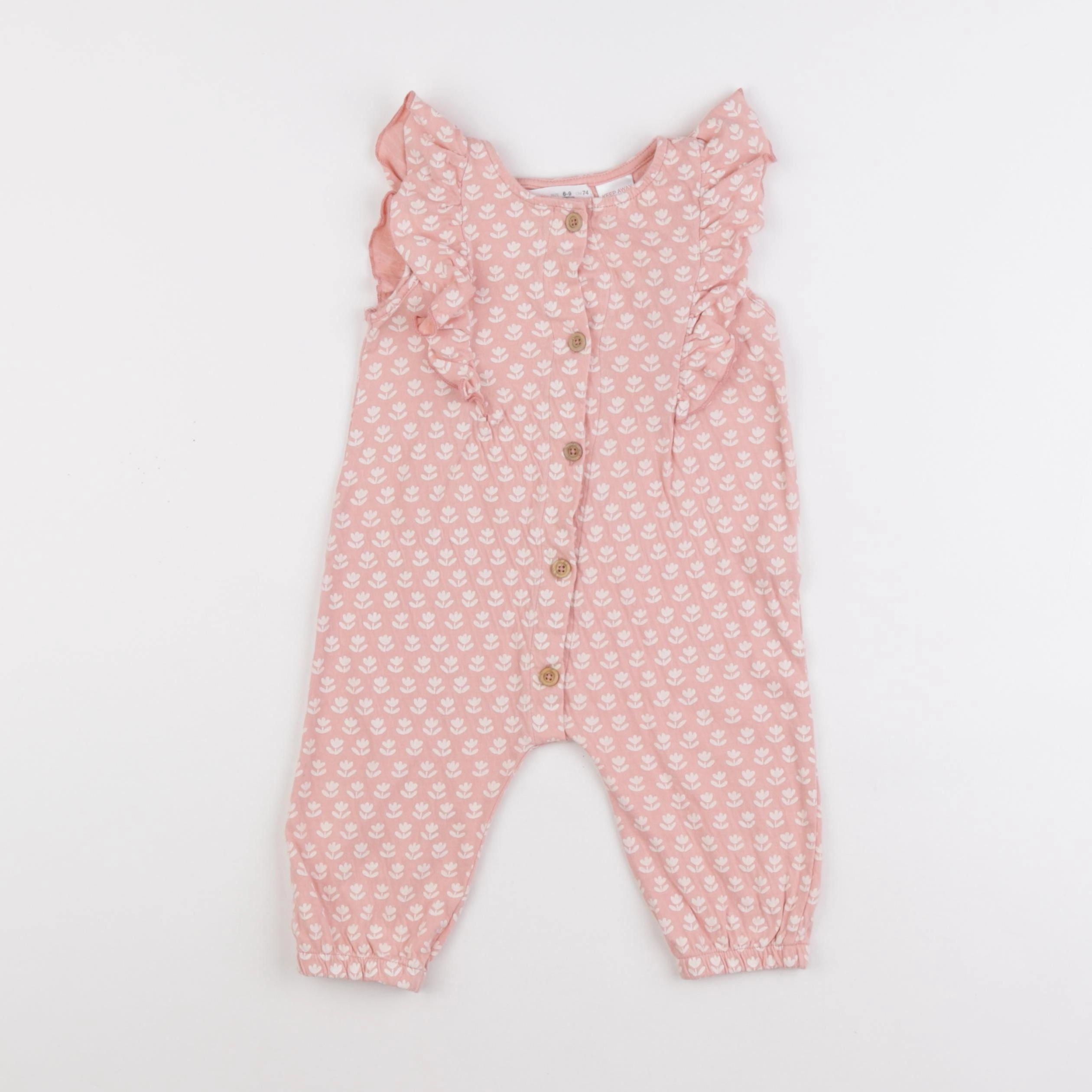 Zara - combinaison rose - 6/9 mois