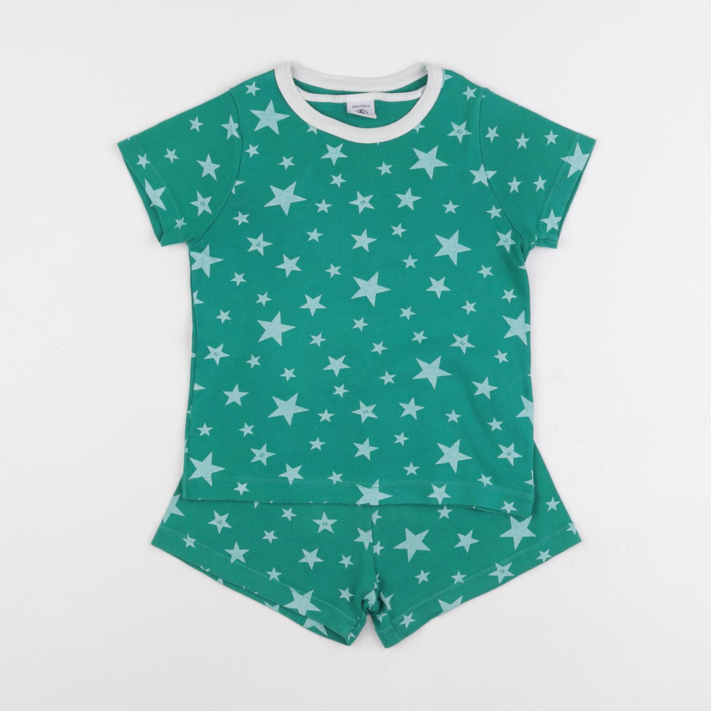 Petit Bateau - pyjama coton vert - 4 ans